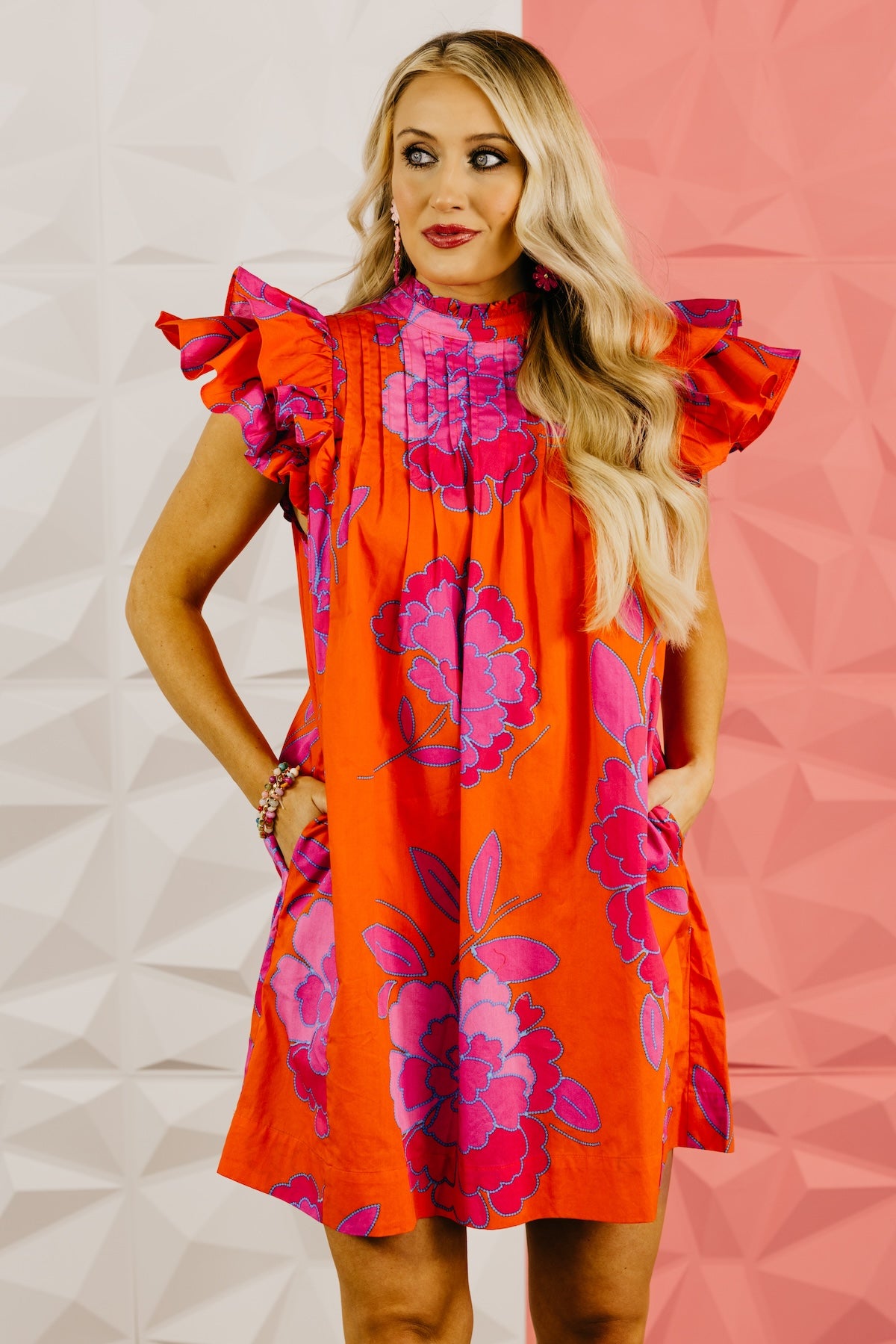 The Finn Floral Pleated Mini Dress
