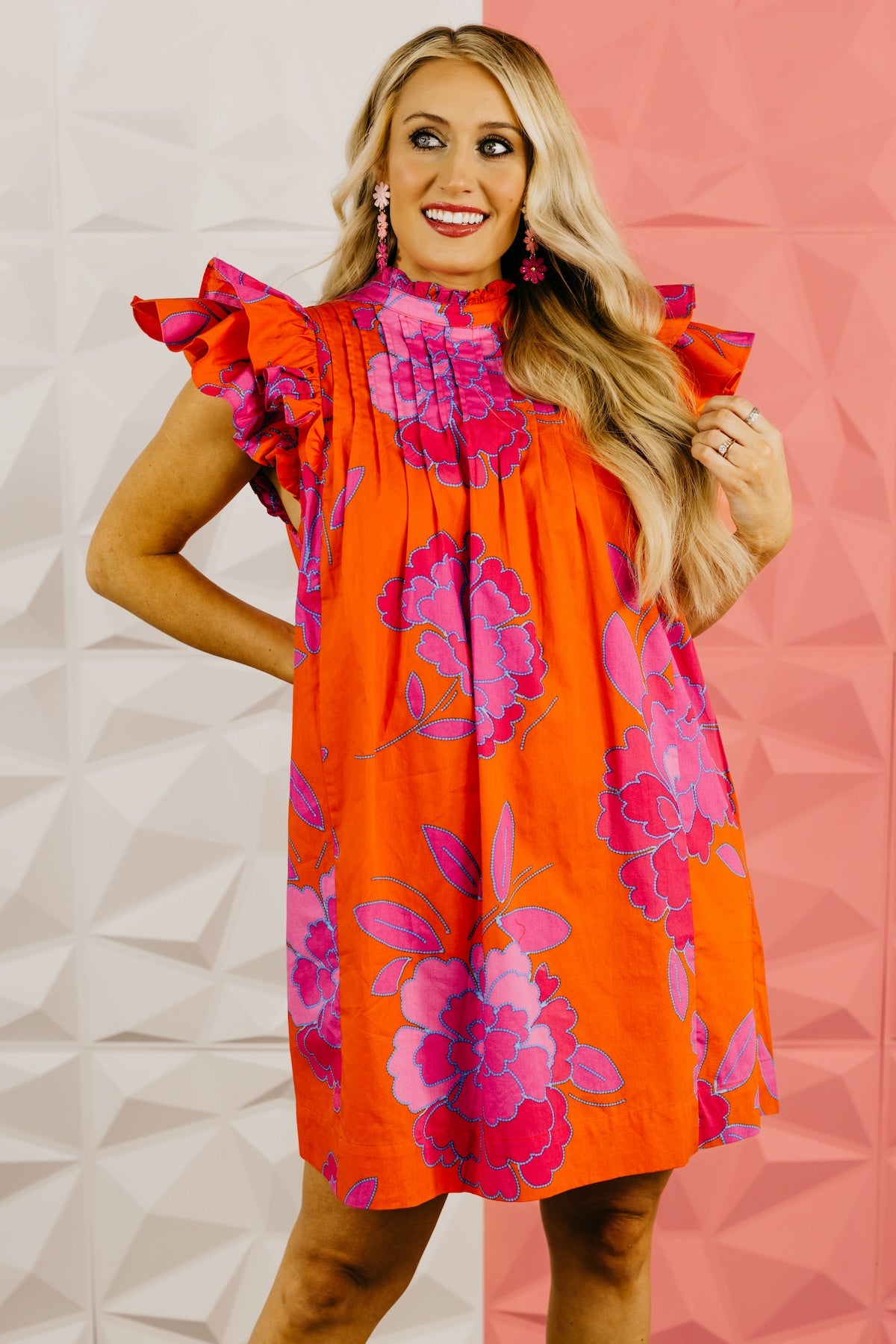 The Finn Floral Pleated Mini Dress