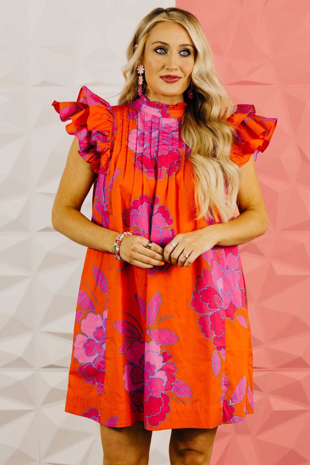 The Finn Floral Pleated Mini Dress