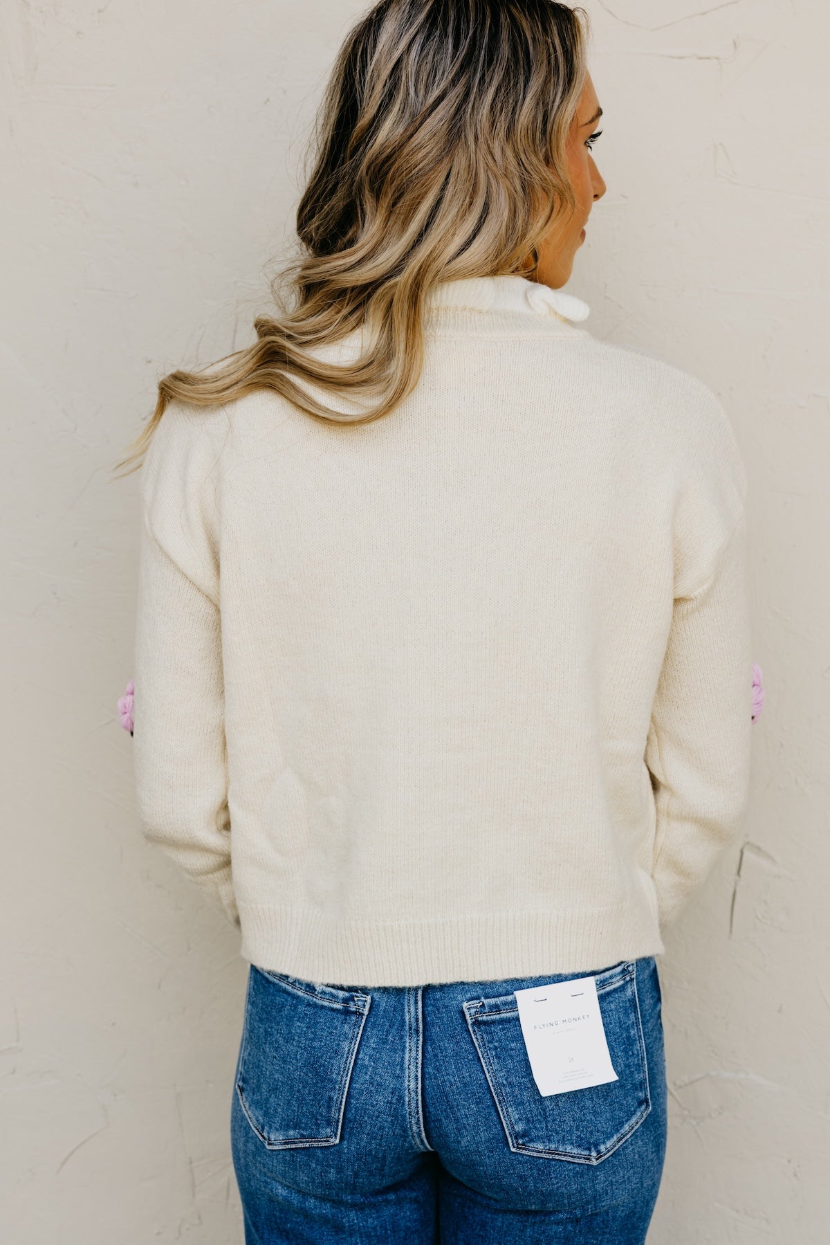 The Rogelio Floral Ruffle Trim Sweater