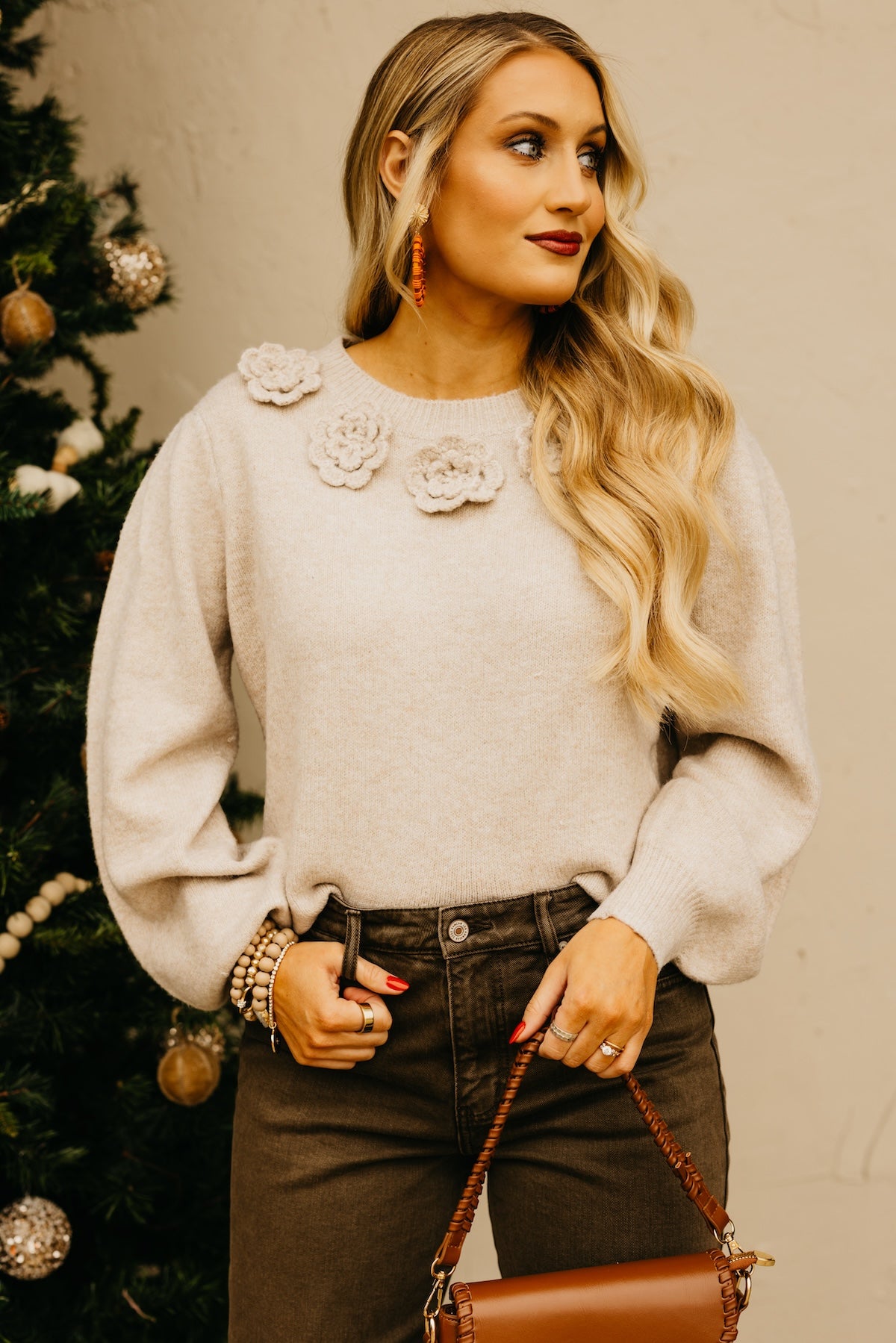 The Penny Floral Bib Sweater