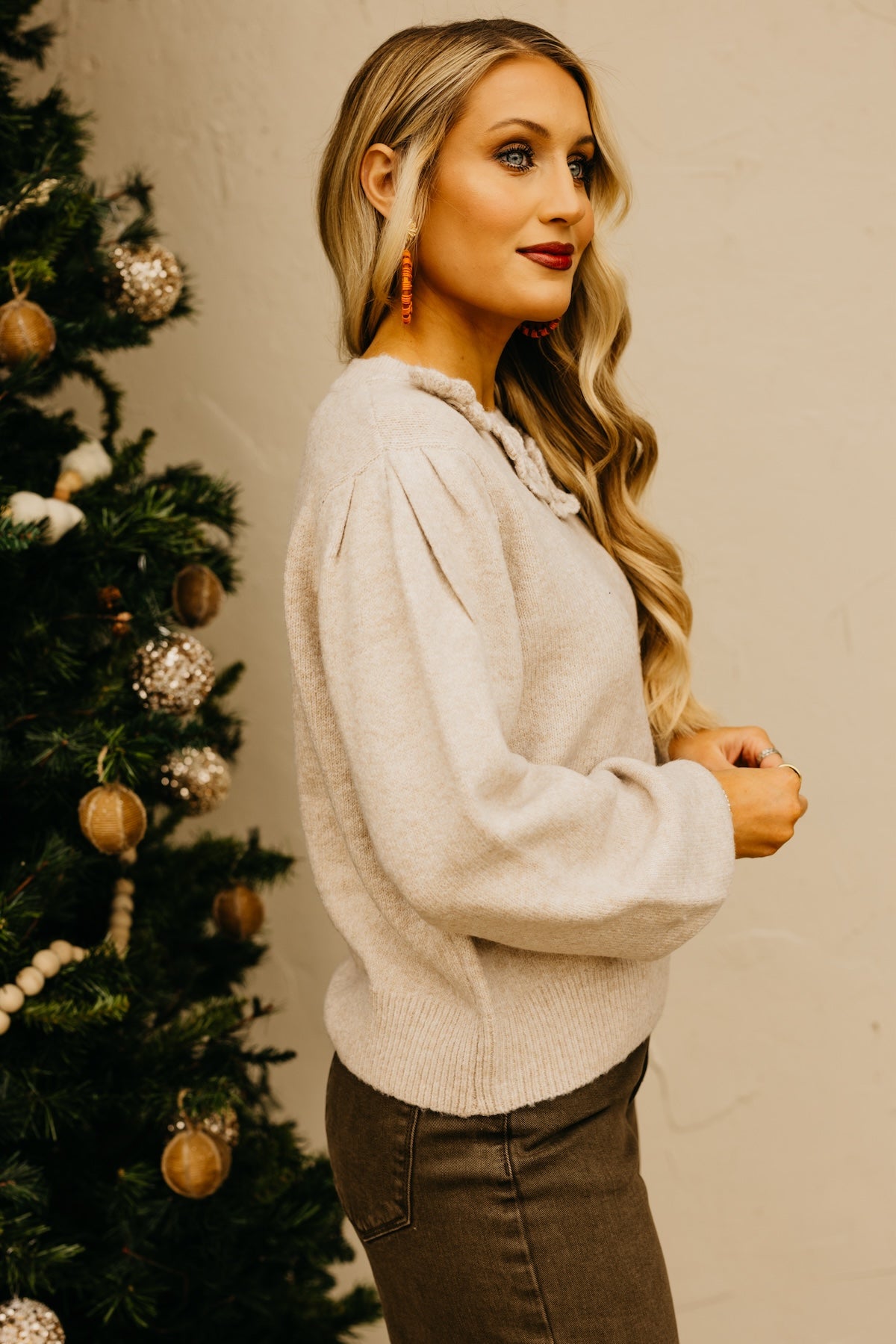 The Penny Floral Bib Sweater