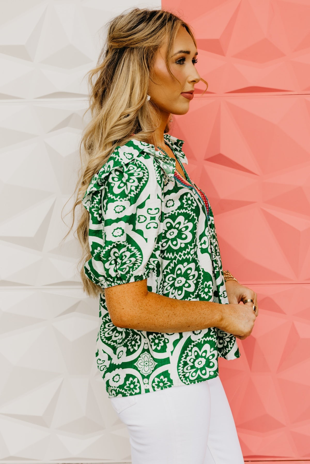 The Lorelai Embroidered Print Top