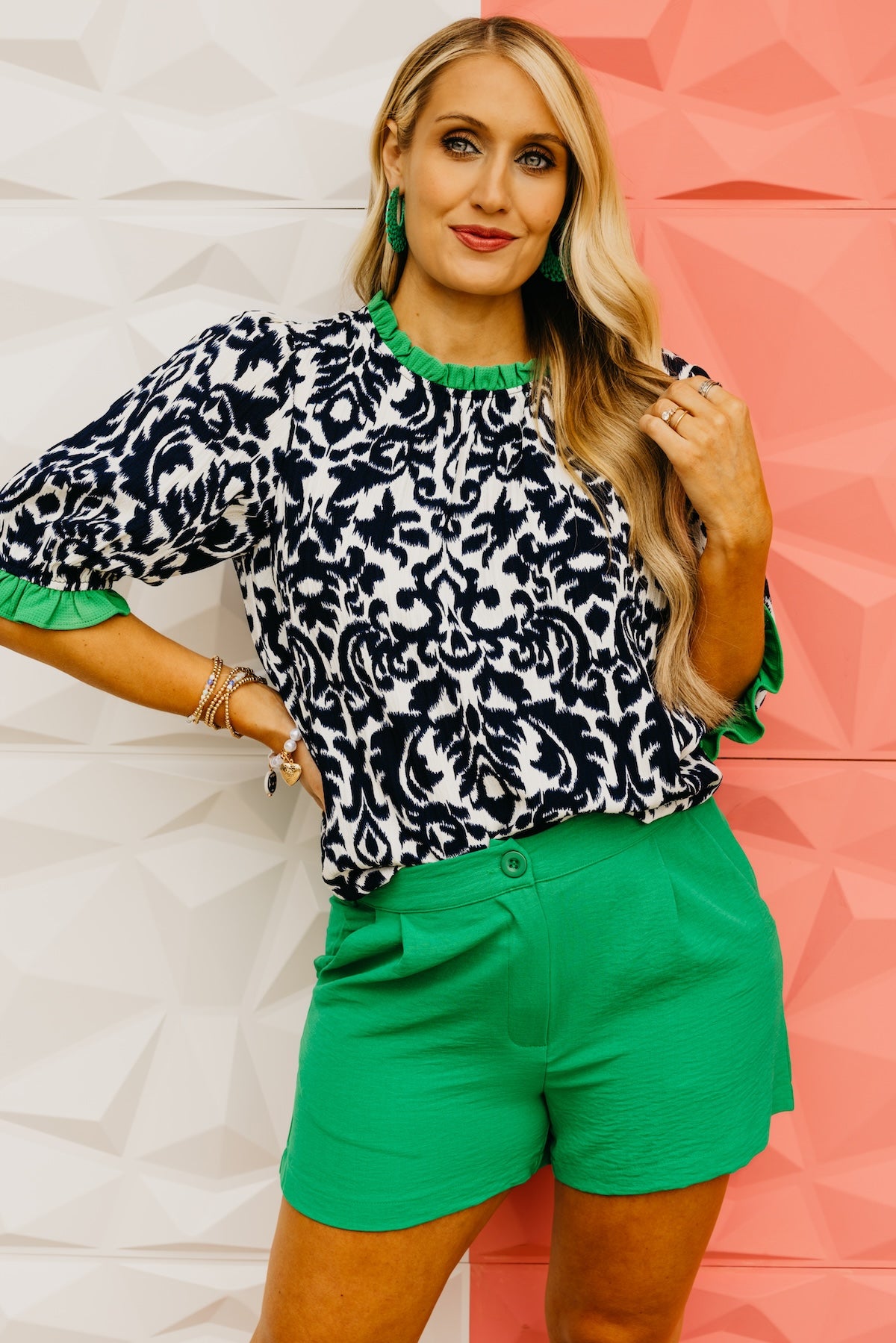 The Lindy Abstract Print Top