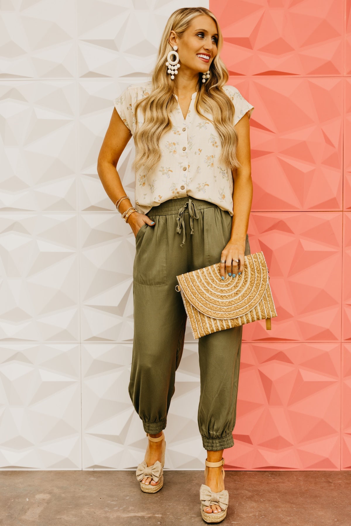 The Helen Stripe Floral Button Down Top