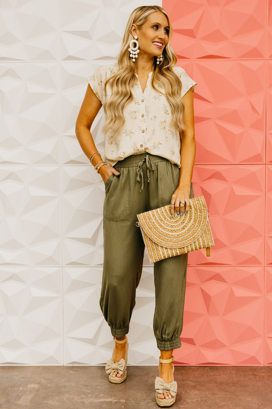 The Helen Stripe Floral Button Down Top