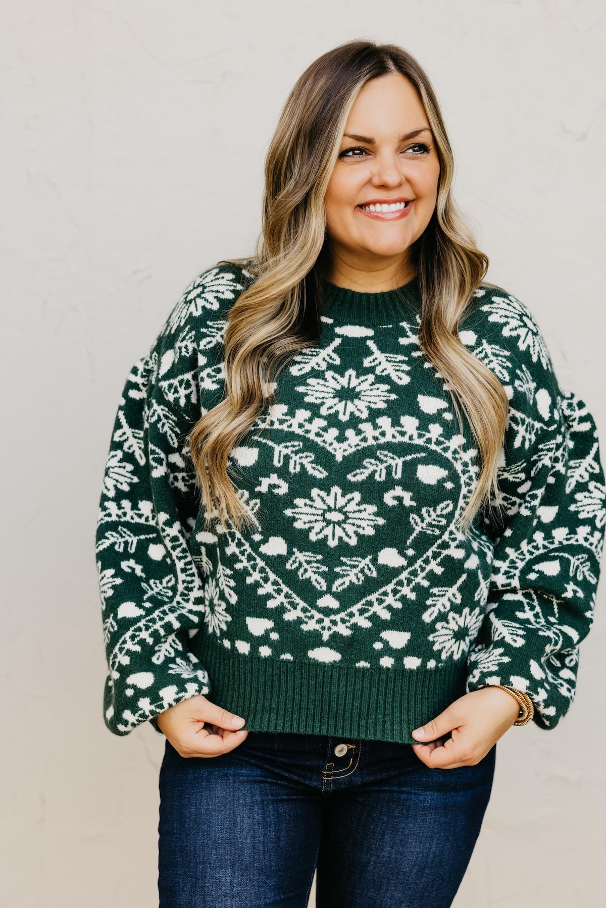 The Odin Floral Puff Sleeve Sweater