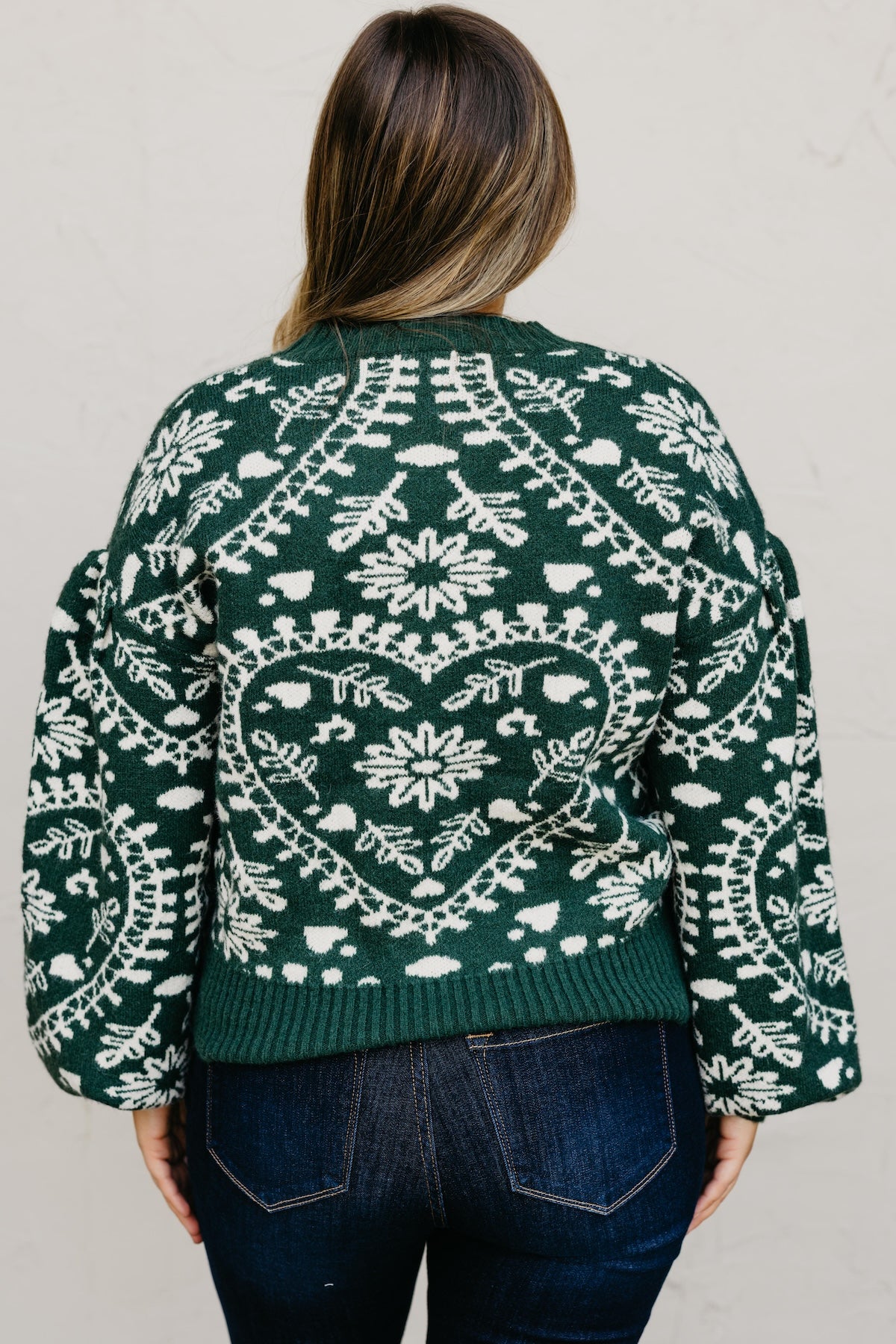 The Odin Floral Puff Sleeve Sweater