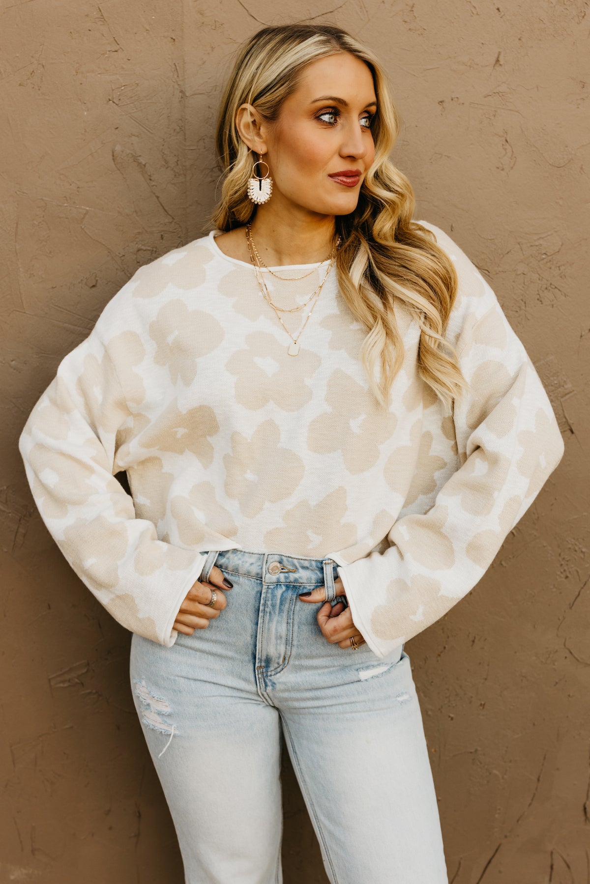 The Thomas Floral Cropped Sweater
