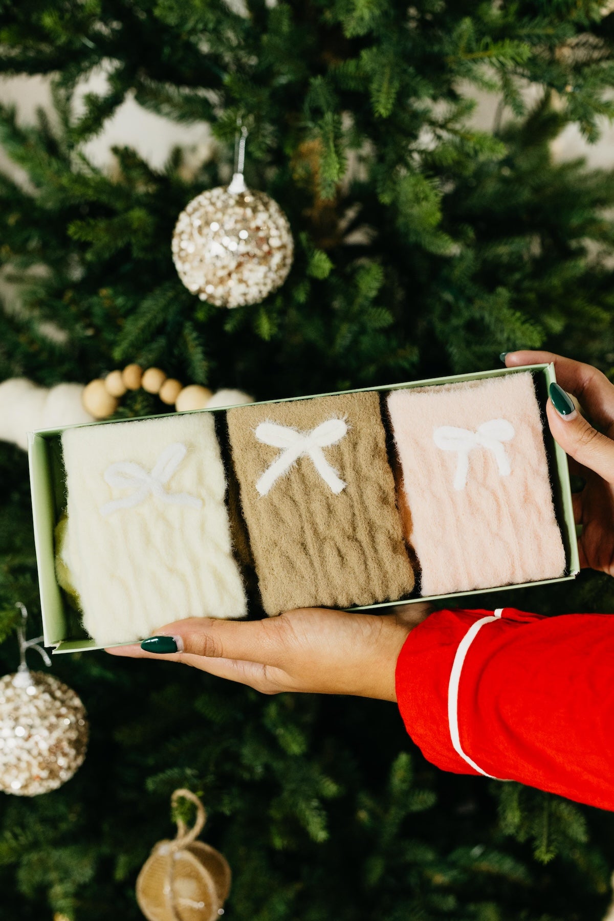 The Fuzzy Ribbon Socks Gift Box