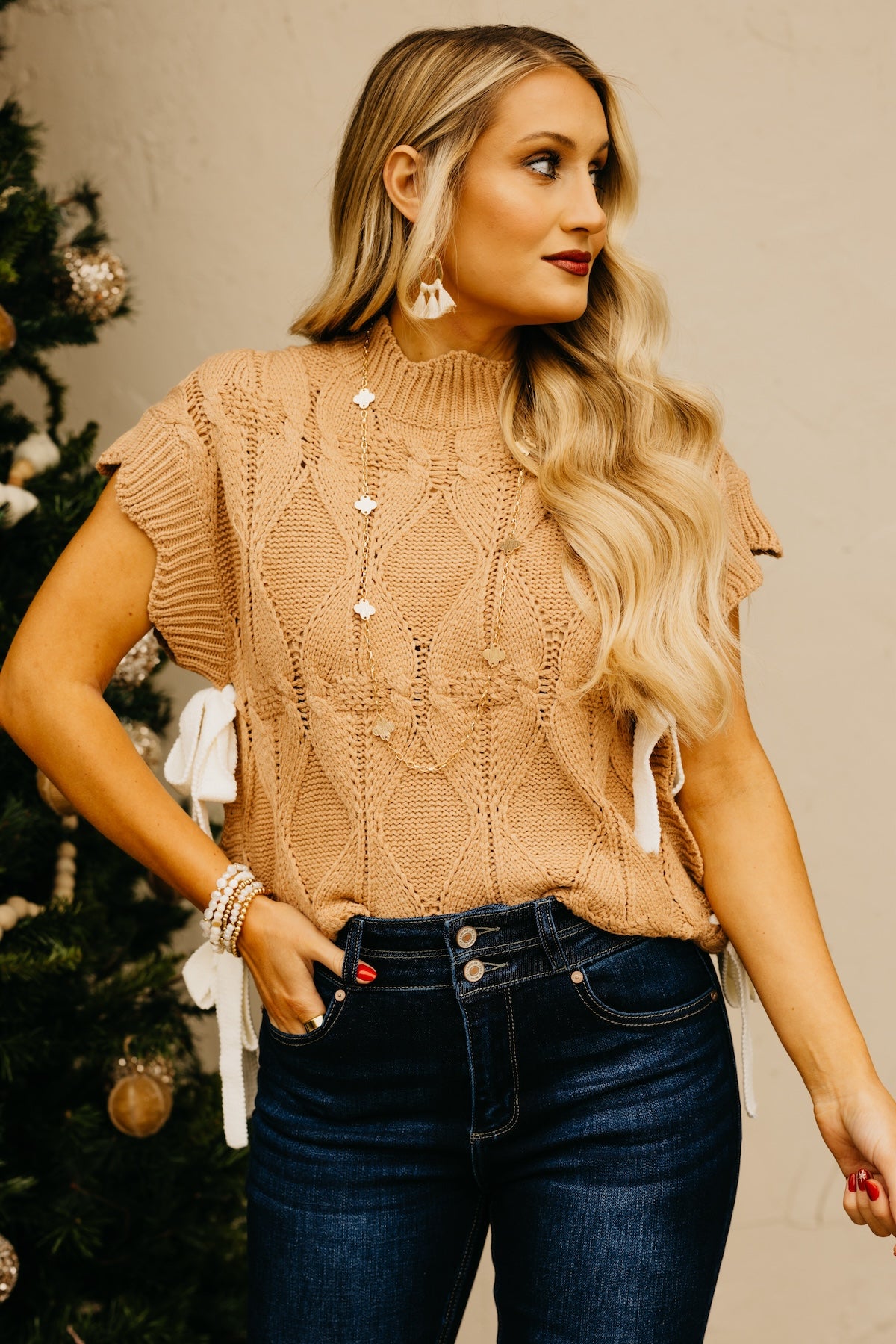 The Lennox Side Tie Sweater Top | MOD Boutique