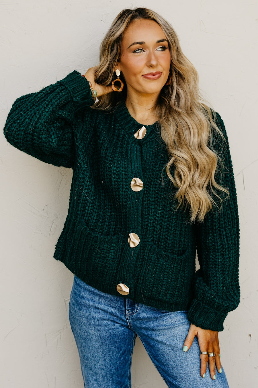 The Norma Chunky Knit Sweater Cardigan