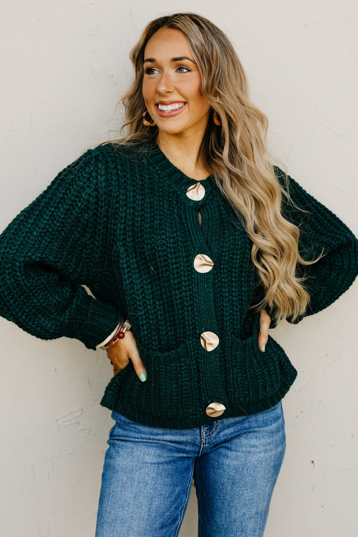 The Norma Chunky Knit Sweater Cardigan