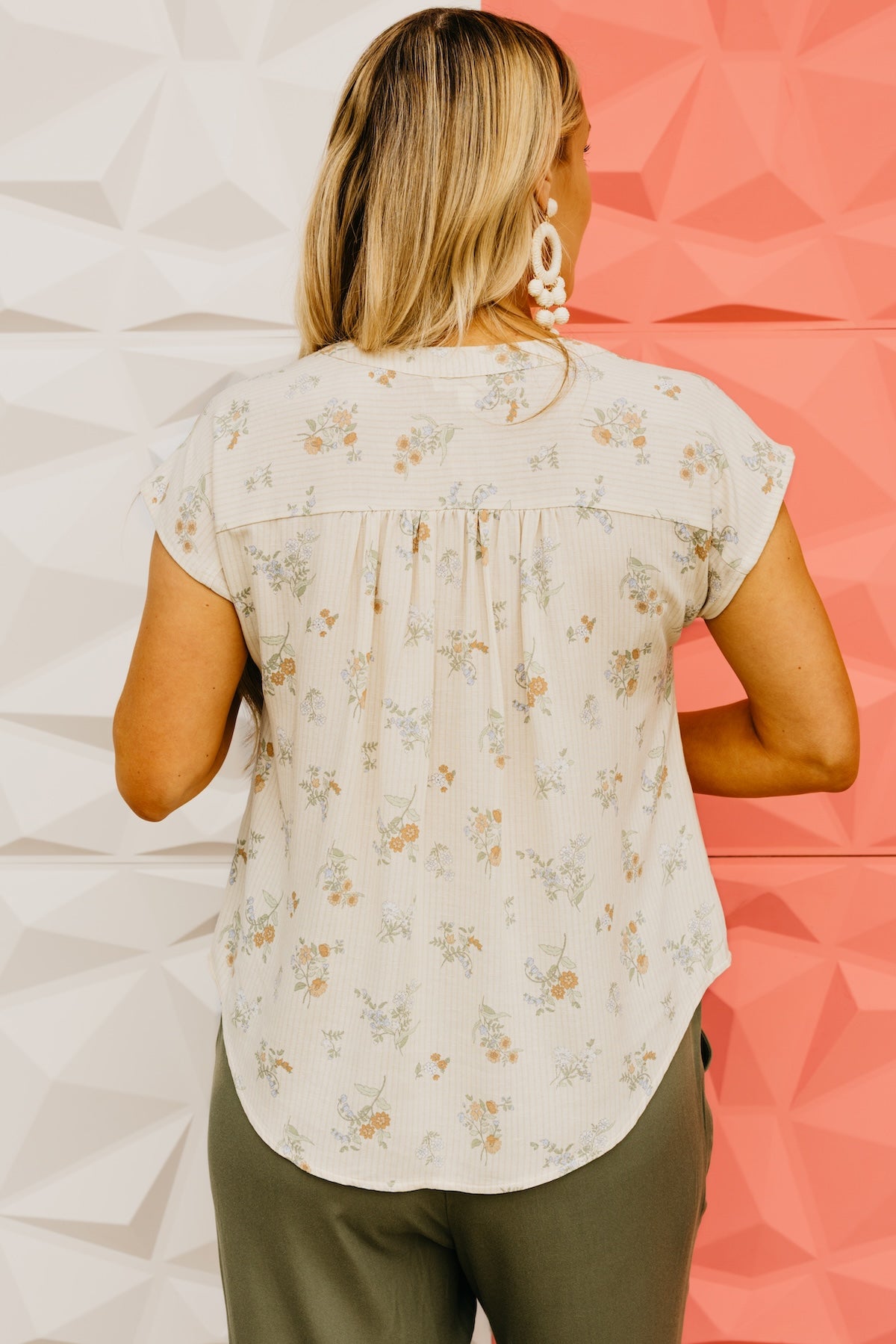The Helen Stripe Floral Button Down Top