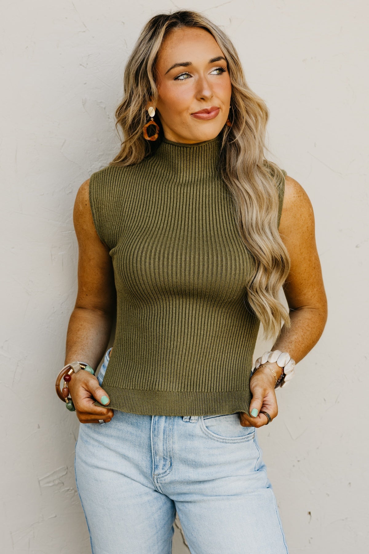 The Laskey Sleeveless Turtleneck Sweater