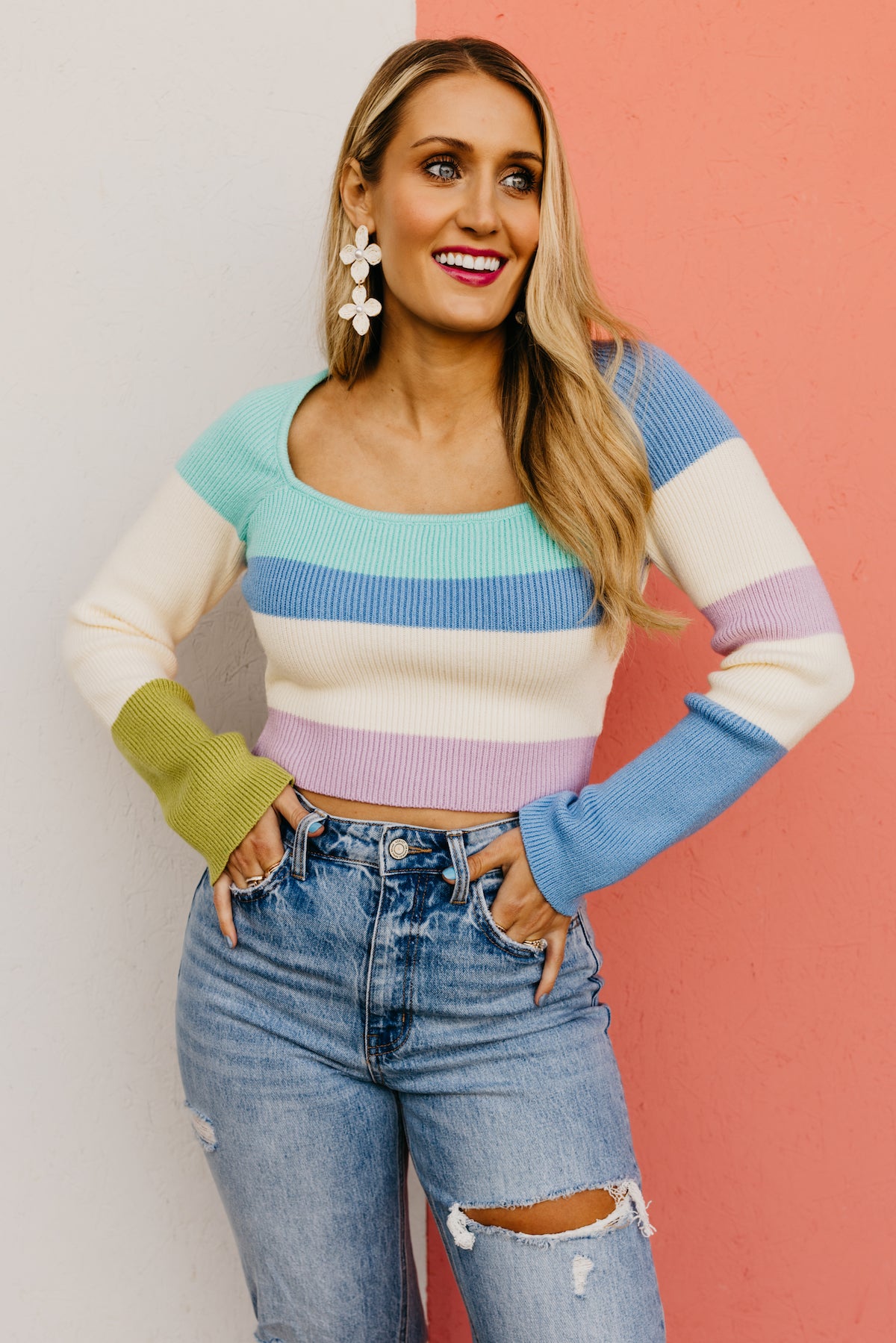 The Prince Color Block Stripe Sweater