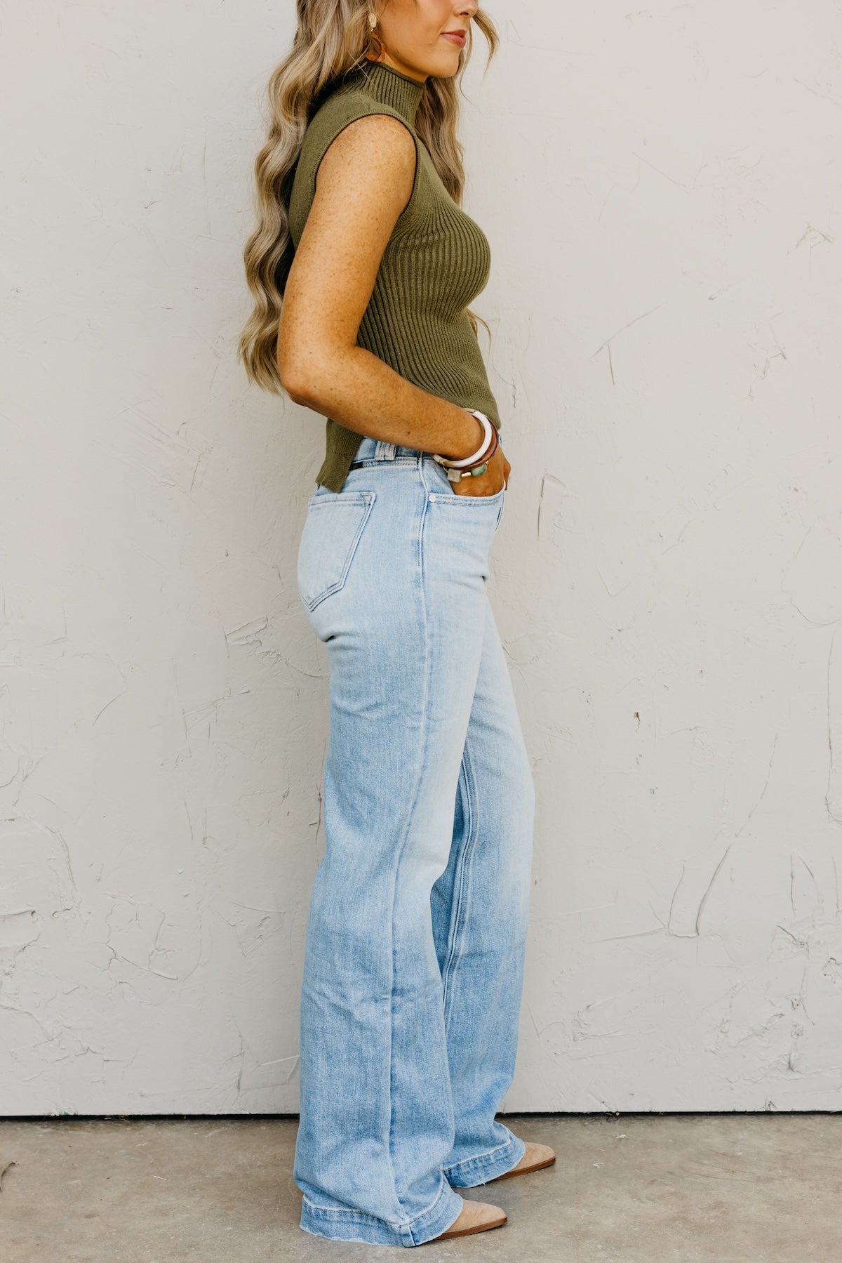 Kan Can Denim | High Rise Wide Flare Denim