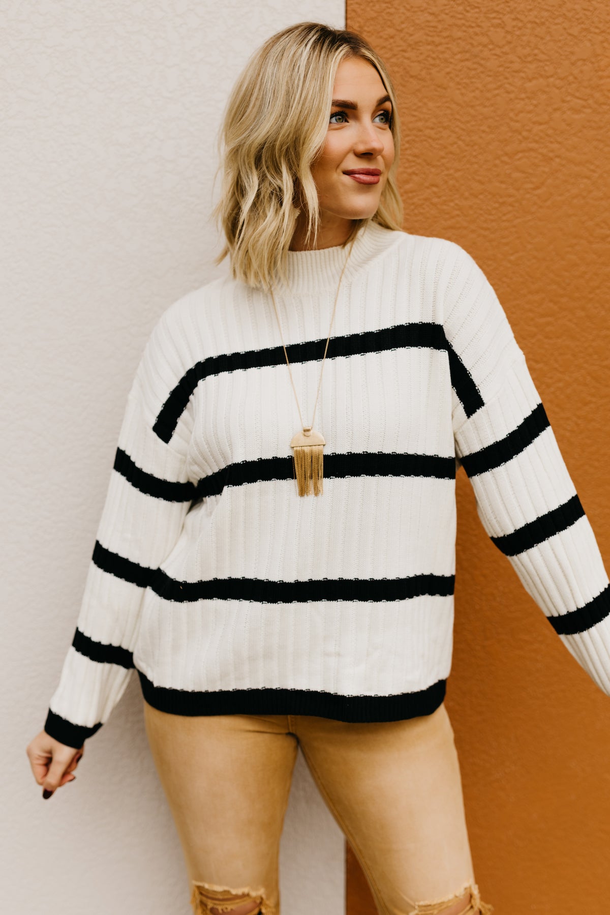 The Bjorn Striped Rib Knit Sweater - FINAL SALE | MOD Boutique