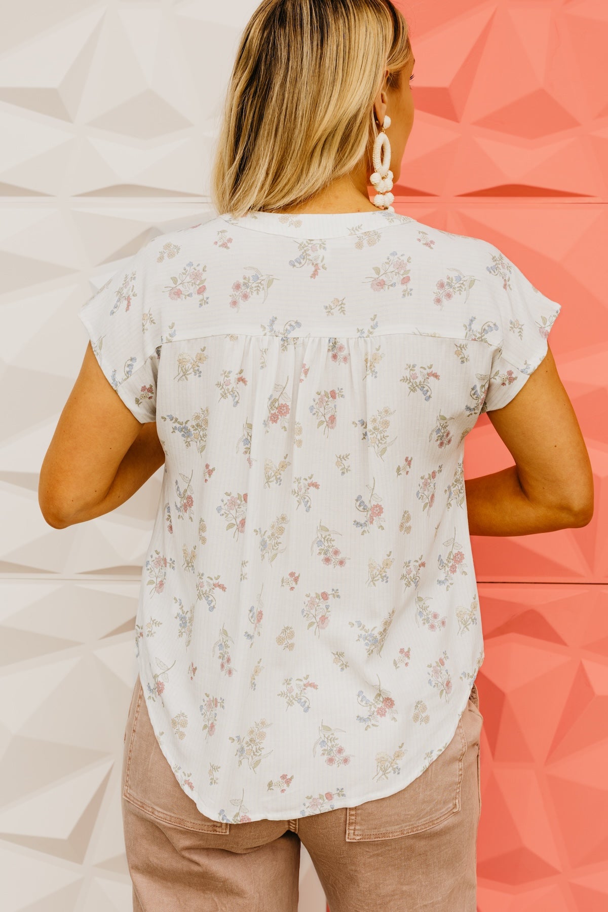 The Helen Stripe Floral Button Down Top