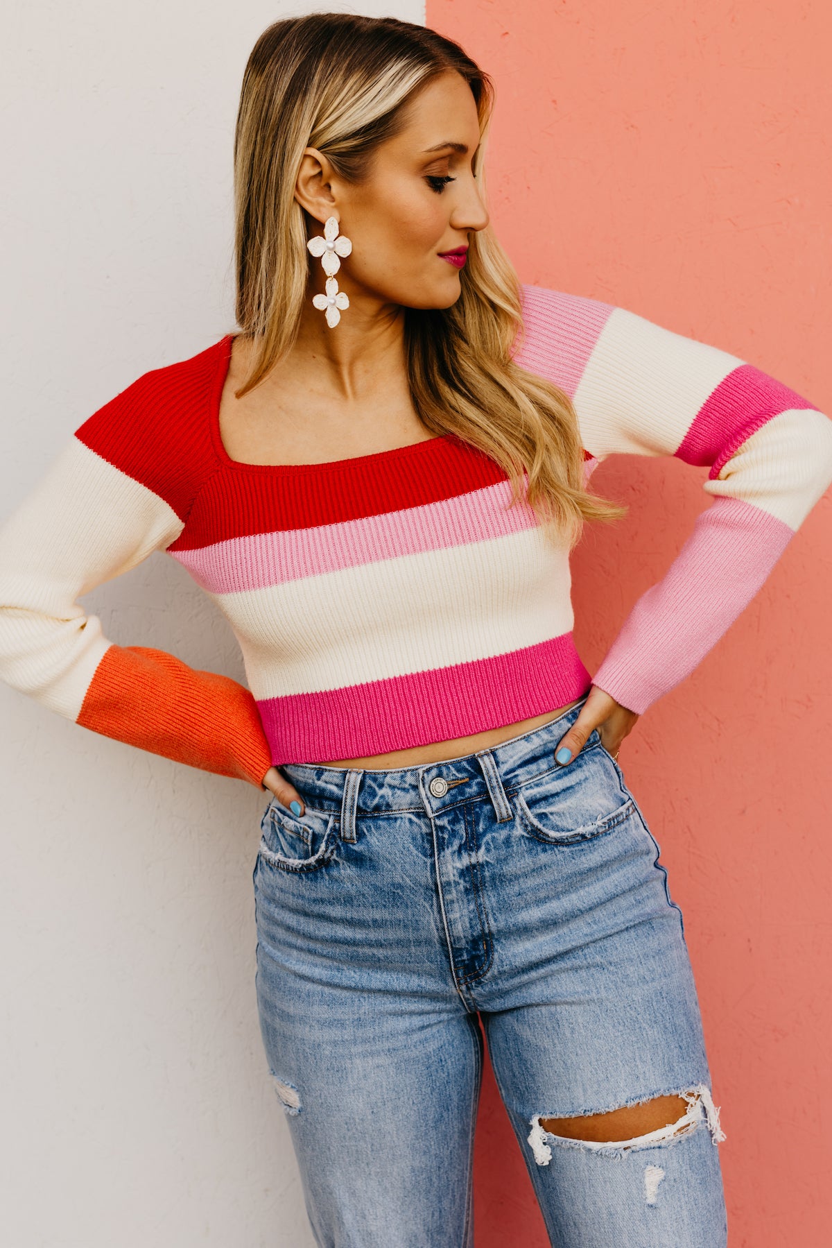 The Prince Color Block Stripe Sweater