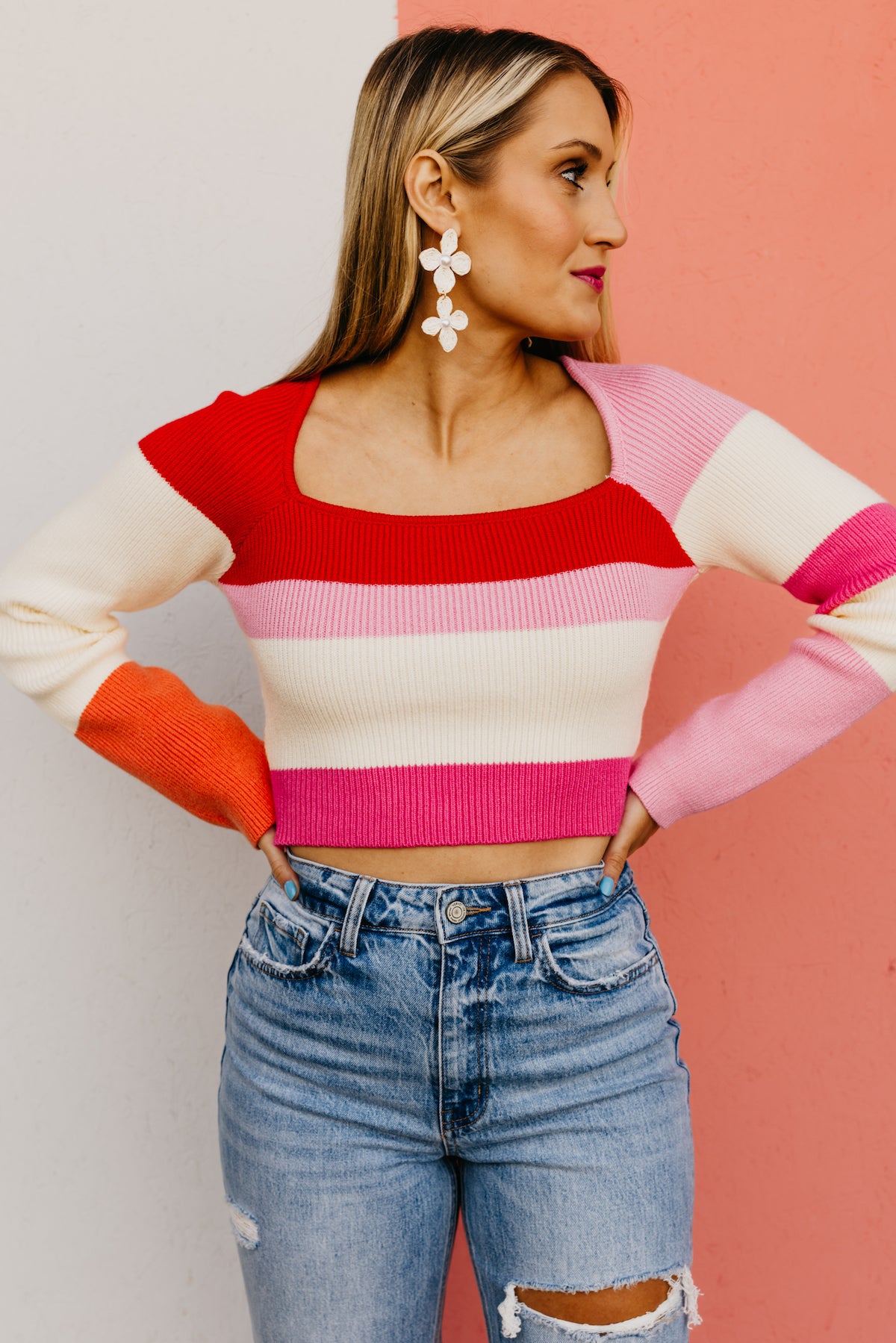 The Prince Color Block Stripe Sweater