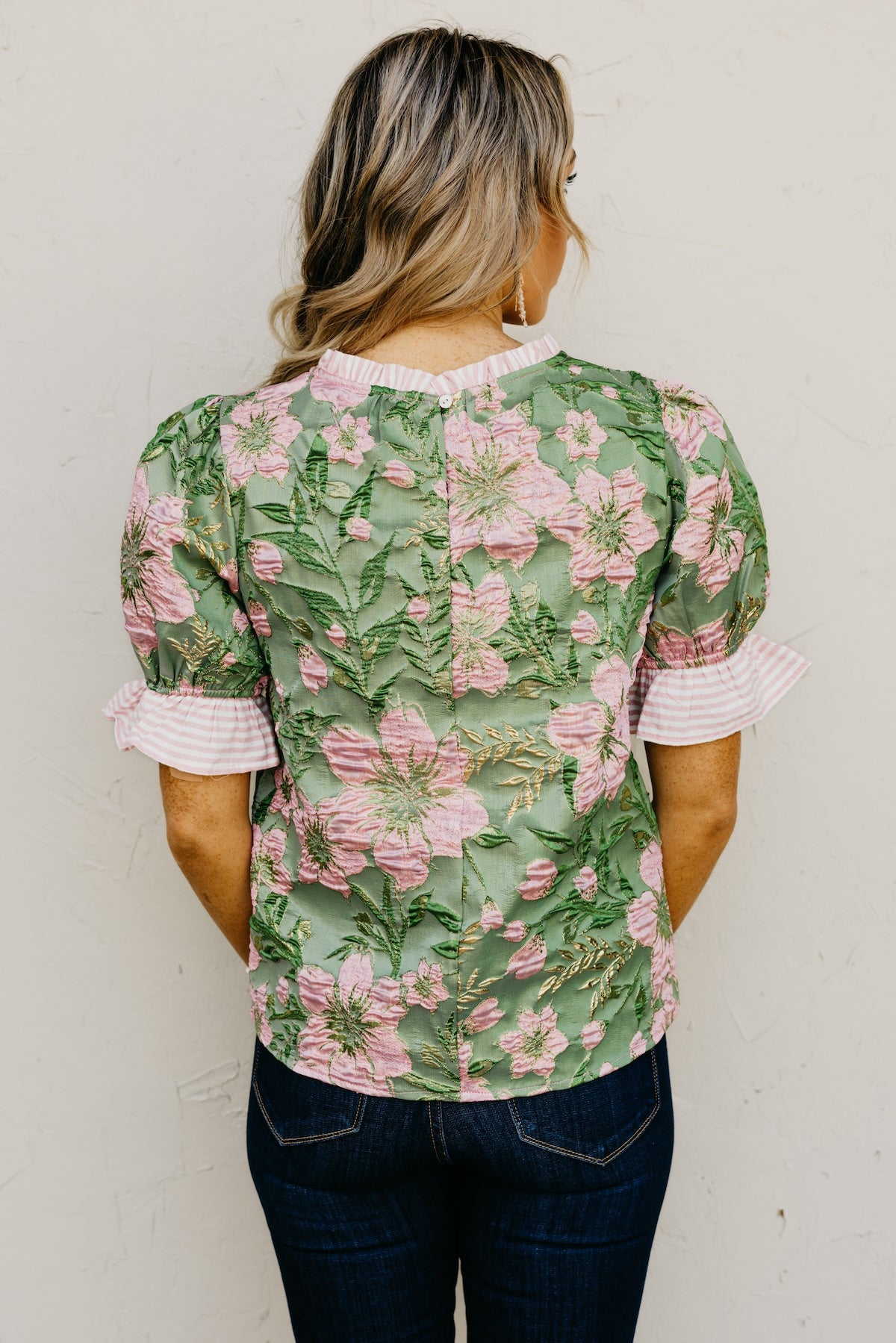 The Layla Jacquard Floral Top