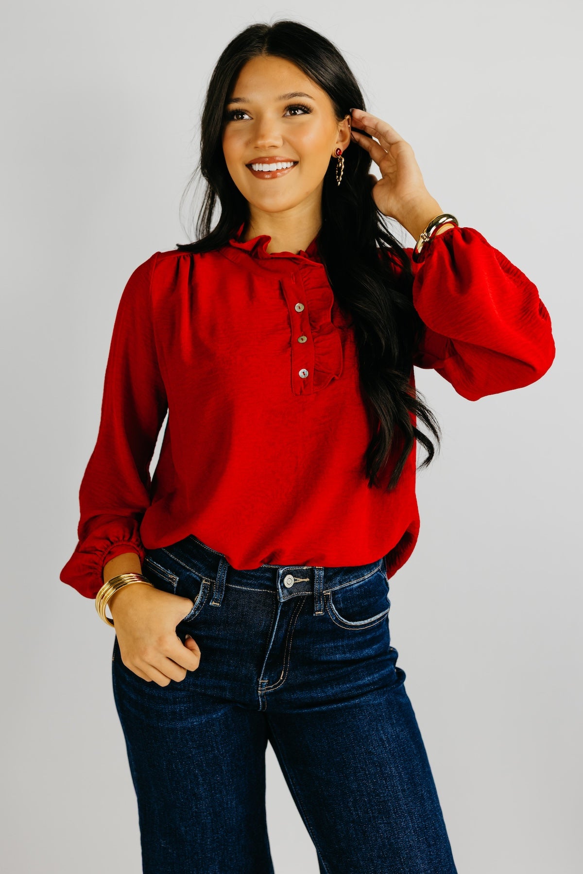 The Bart Ruffle Detail Blouse