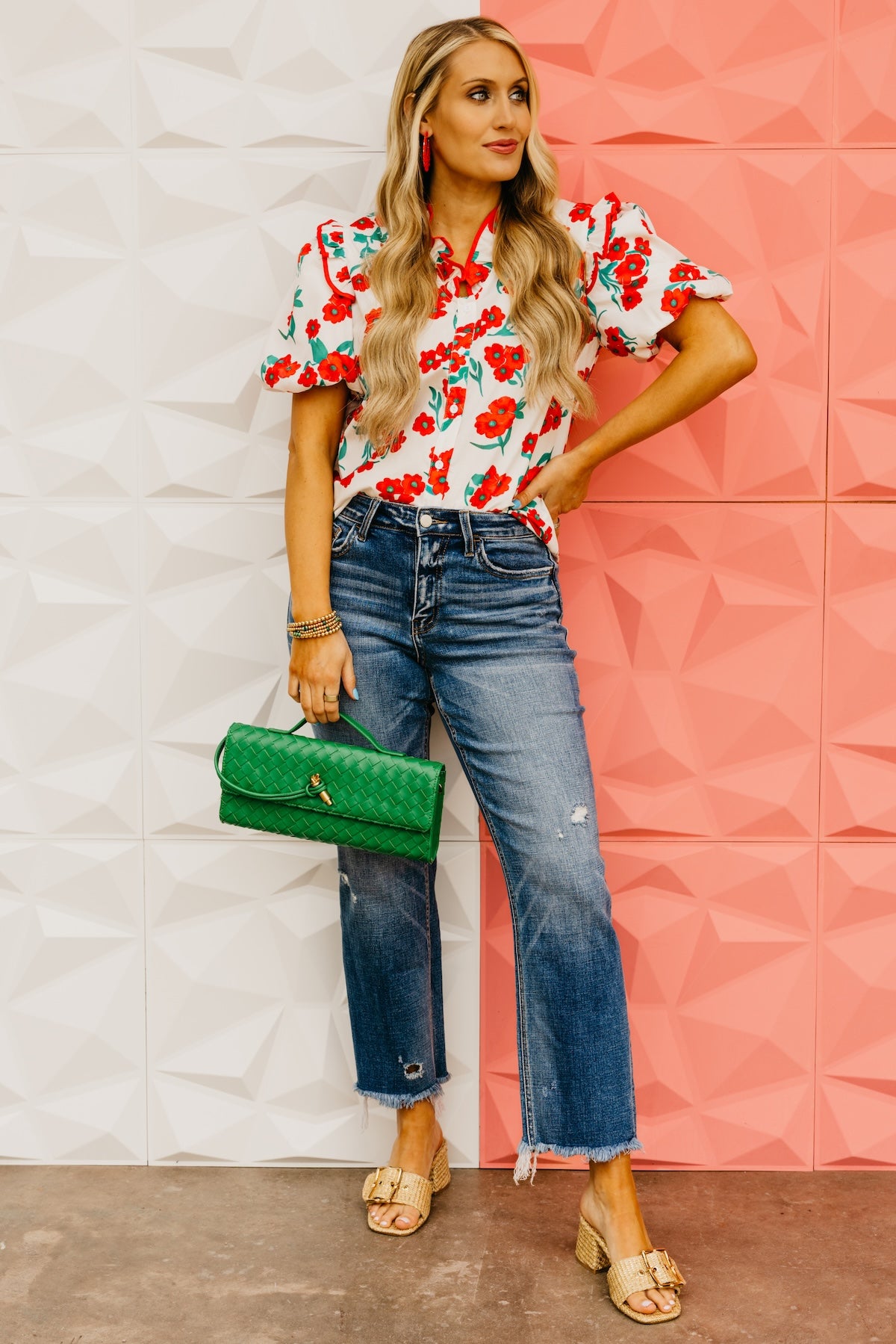 The Noel Floral Puff Sleeve Blouse