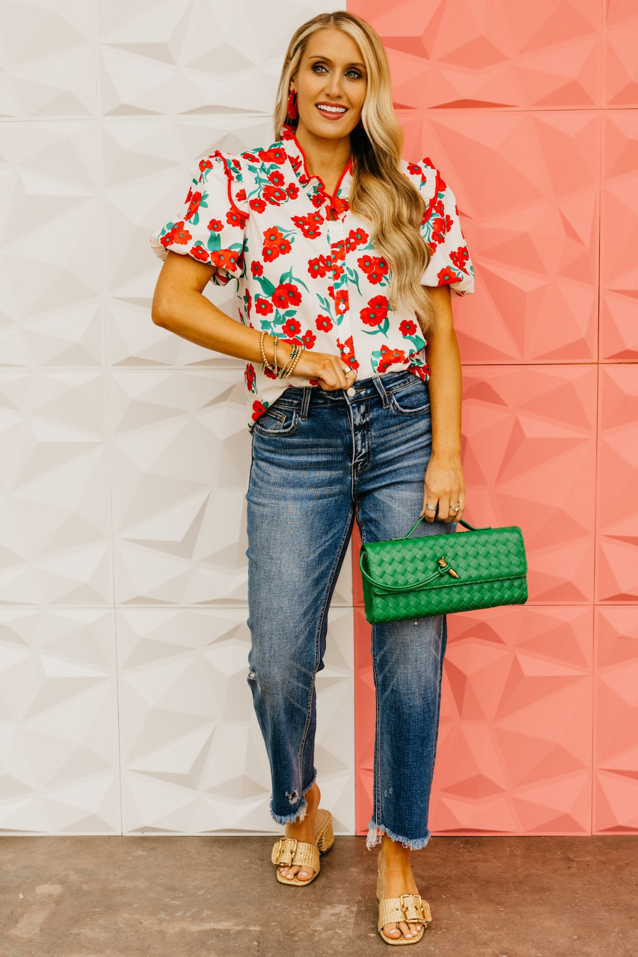 The Noel Floral Puff Sleeve Blouse