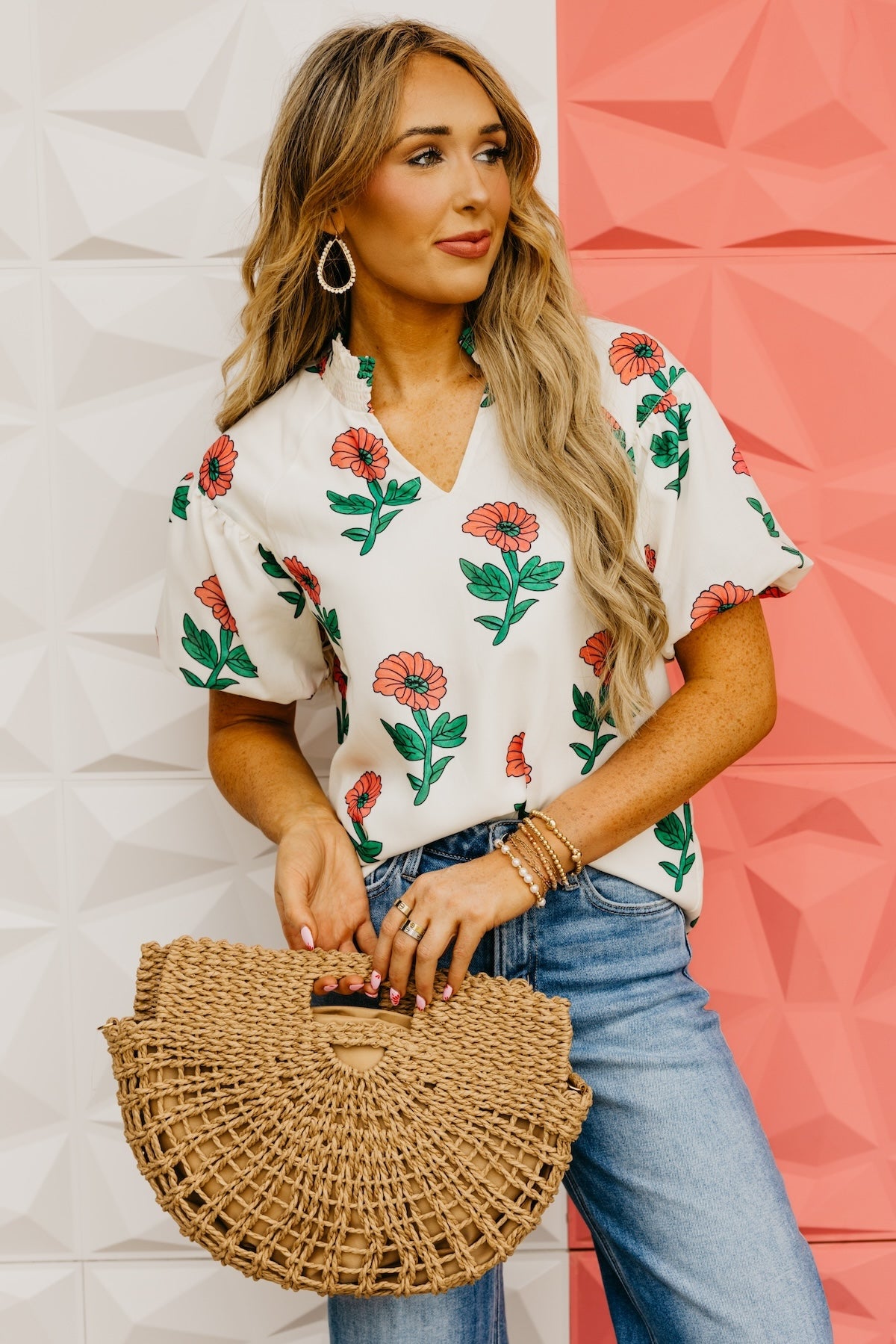 The Elodie Floral Puff Sleeve Top