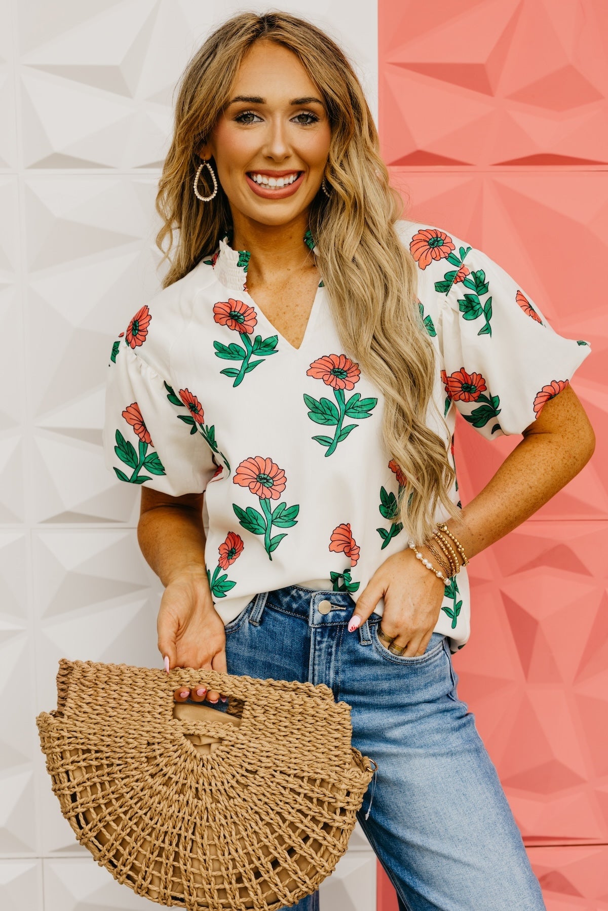 The Elodie Floral Puff Sleeve Top
