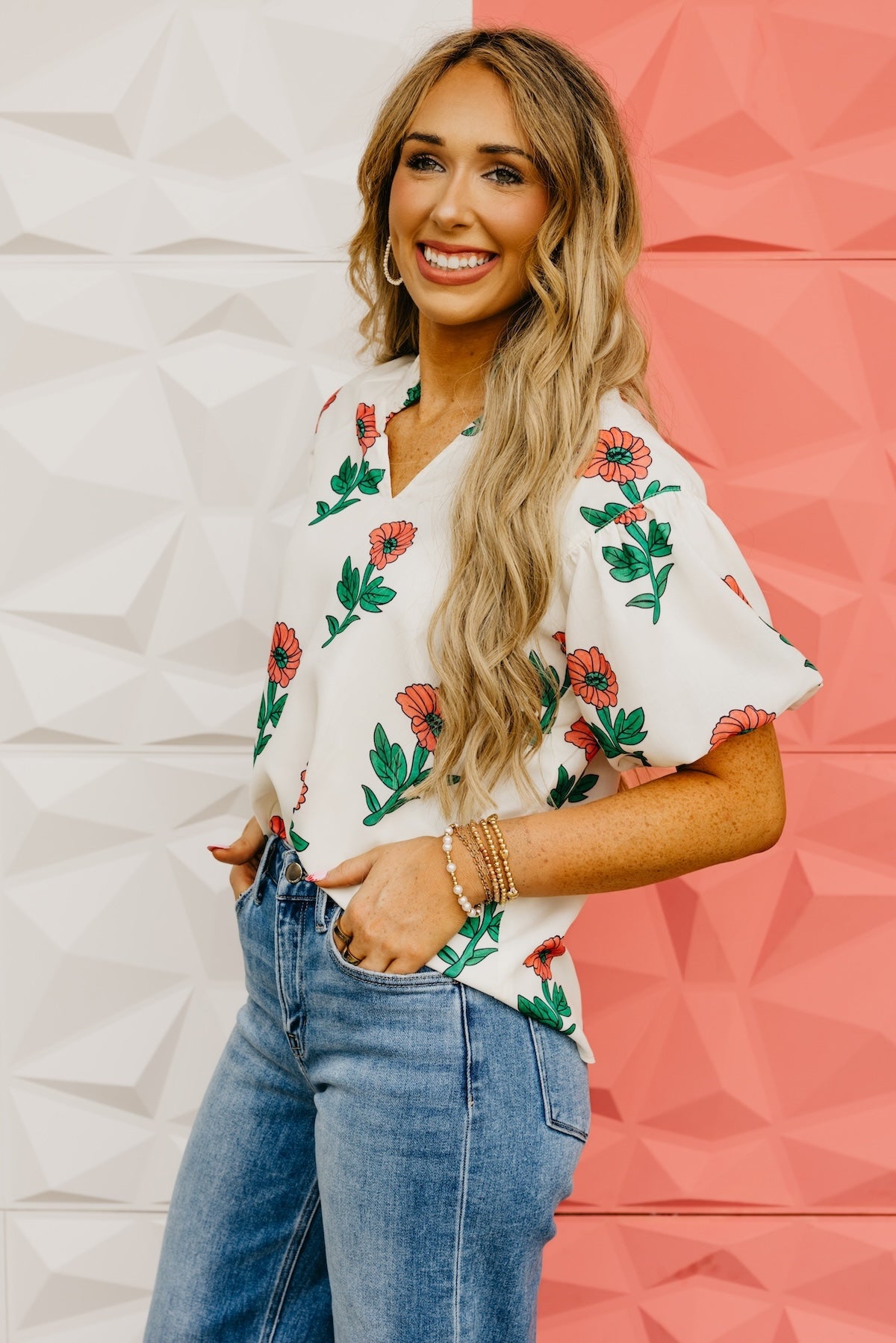 The Elodie Floral Puff Sleeve Top