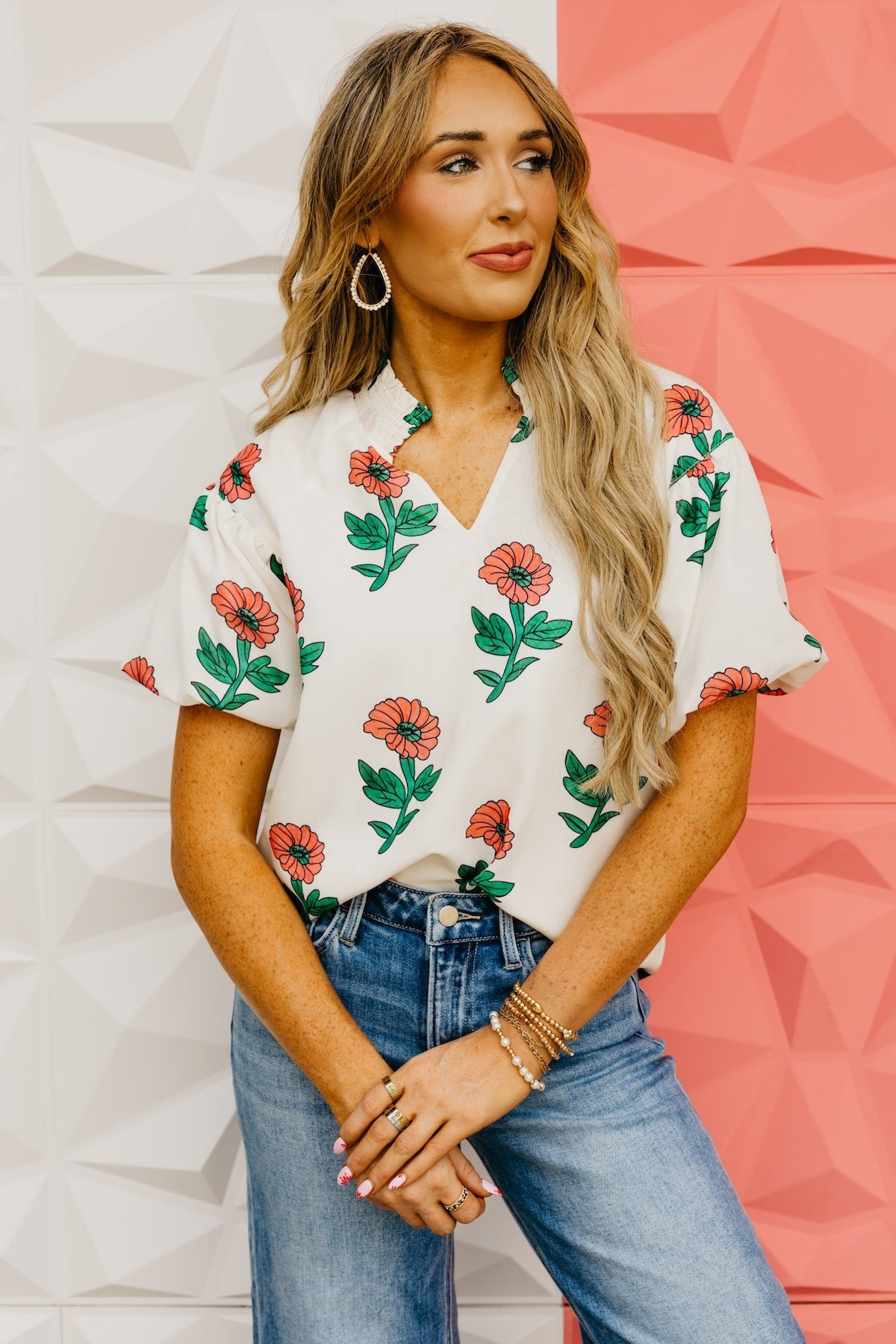 The Elodie Floral Puff Sleeve Top