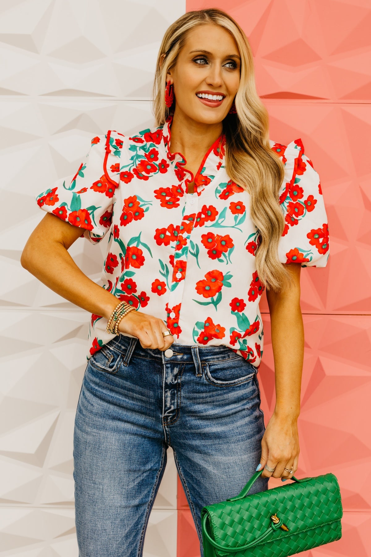 The Noel Floral Puff Sleeve Blouse