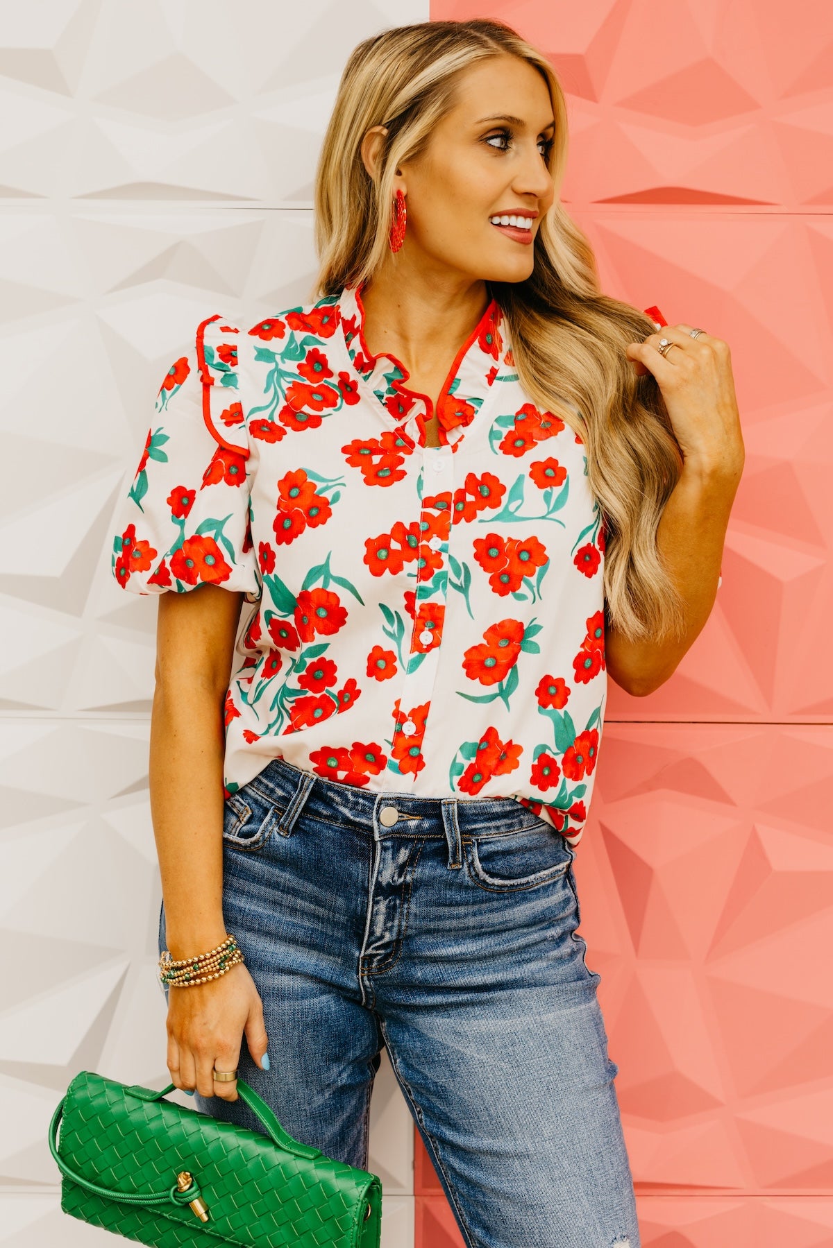 The Noel Floral Puff Sleeve Blouse