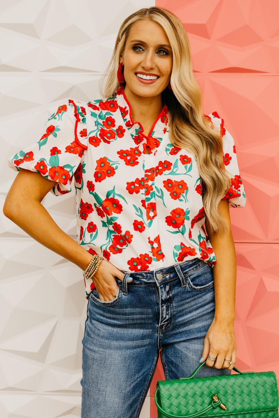 The Noel Floral Puff Sleeve Blouse