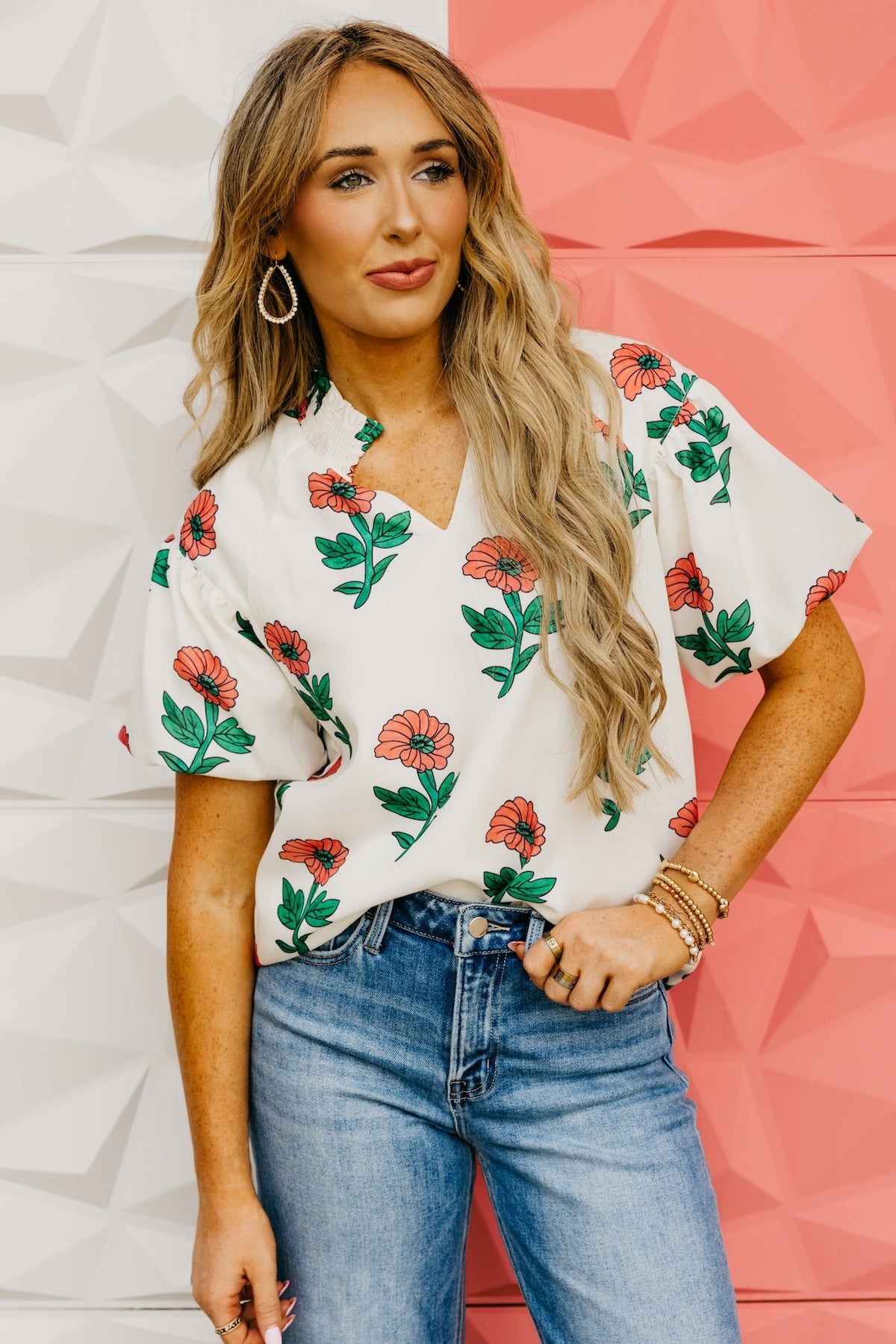 The Elodie Floral Puff Sleeve Top