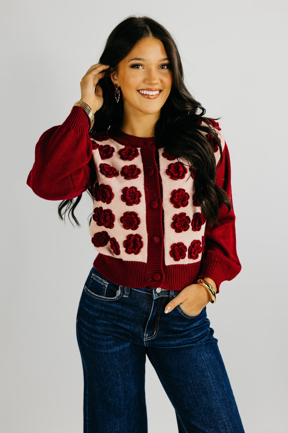 The Kingston Floral Button Up Cardigan