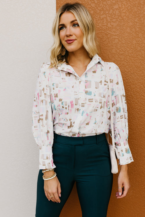 Forever Fine V-Neck Flounce Sleeve Blouse – Aimaleigh's Boutique