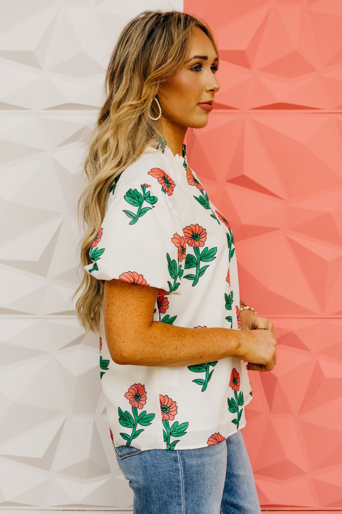 The Elodie Floral Puff Sleeve Top