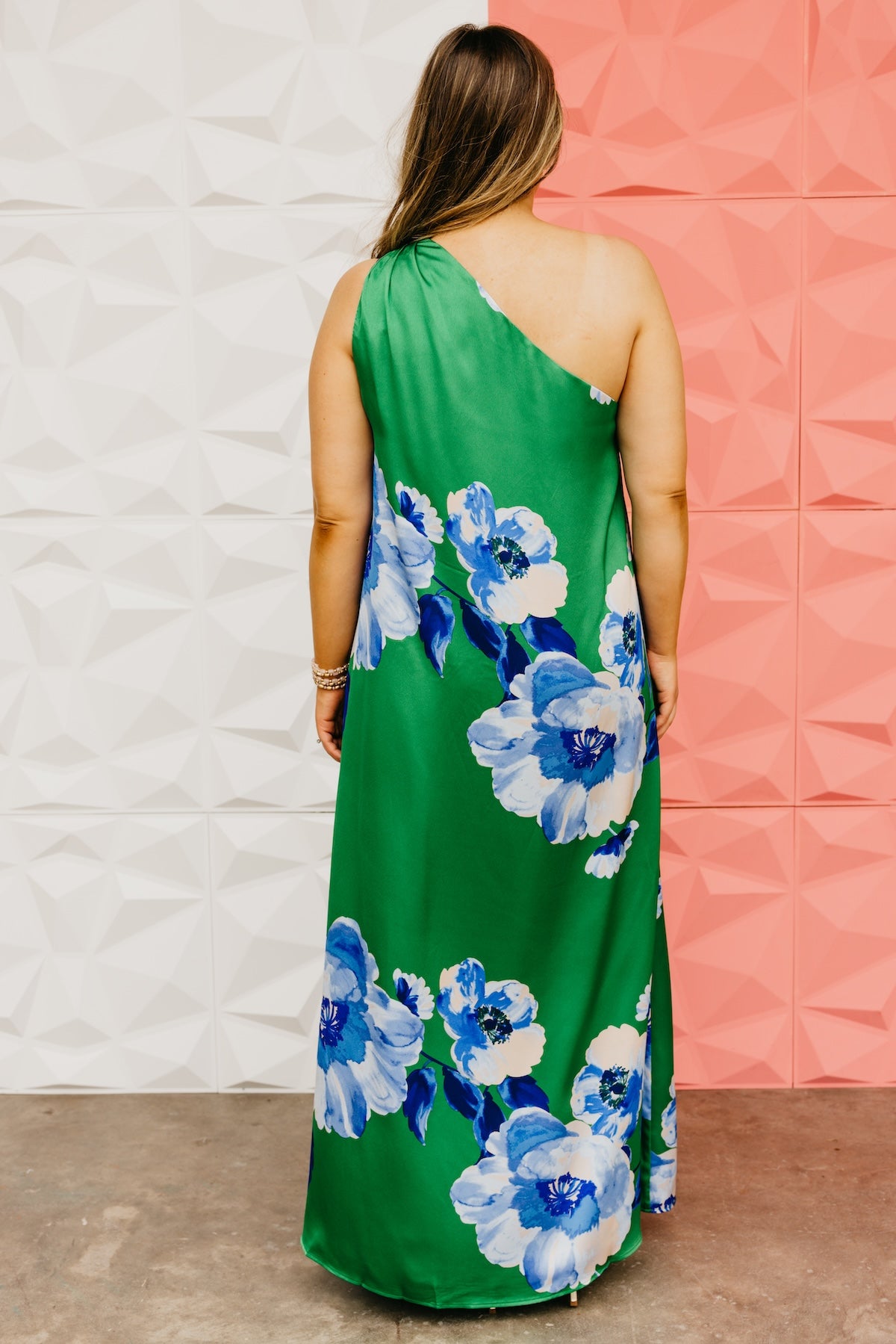 The Glena Floral One Shoulder Maxi Dress