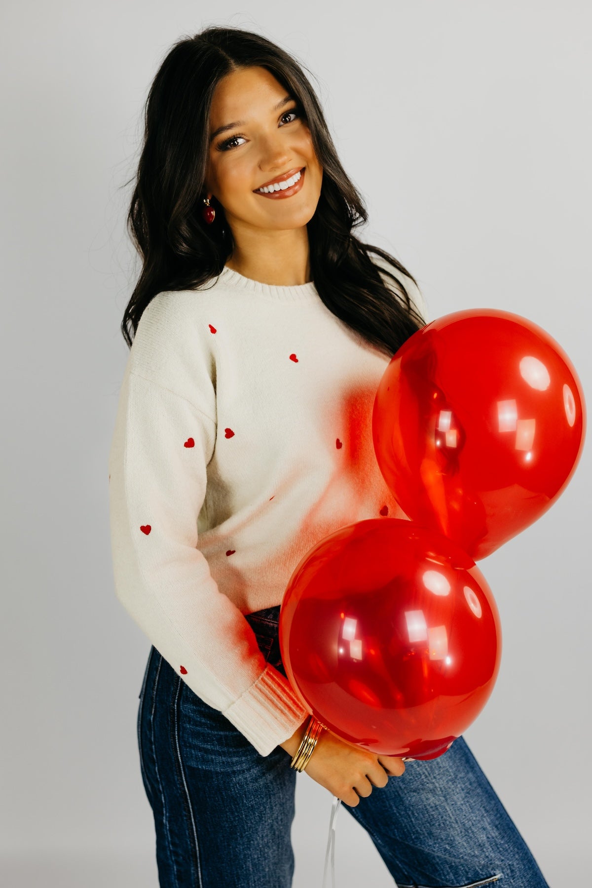 The Andrew Embroidered Hearts Sweater