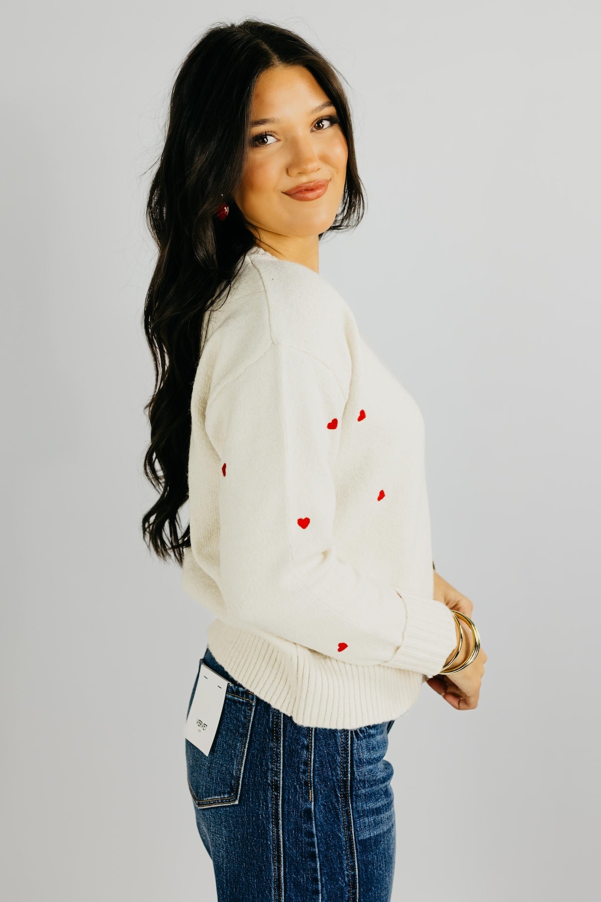 The Andrew Embroidered Hearts Sweater