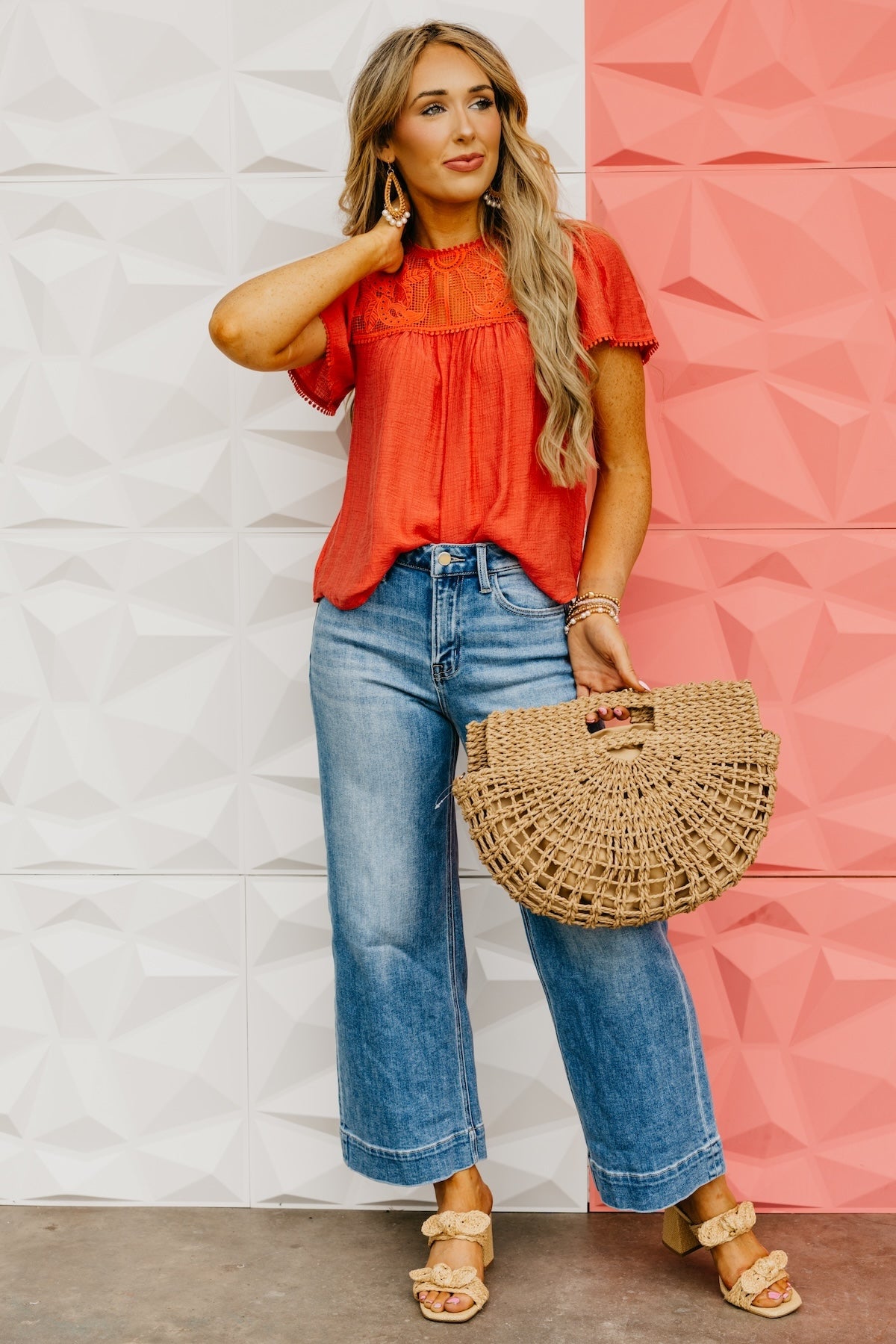 The Lawrence Lace Yoke Blouse