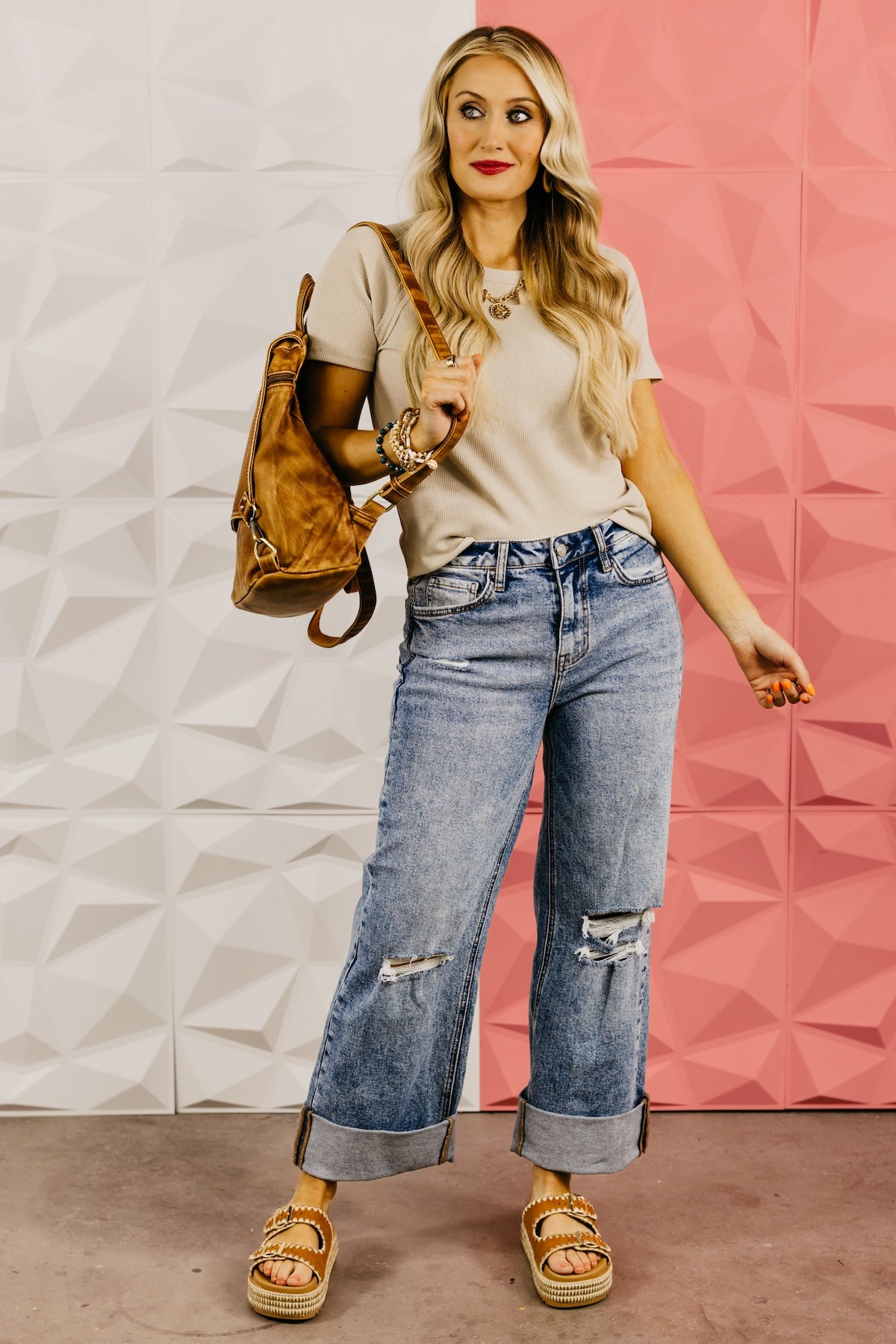 The Anastasia Waffle Texture Tee