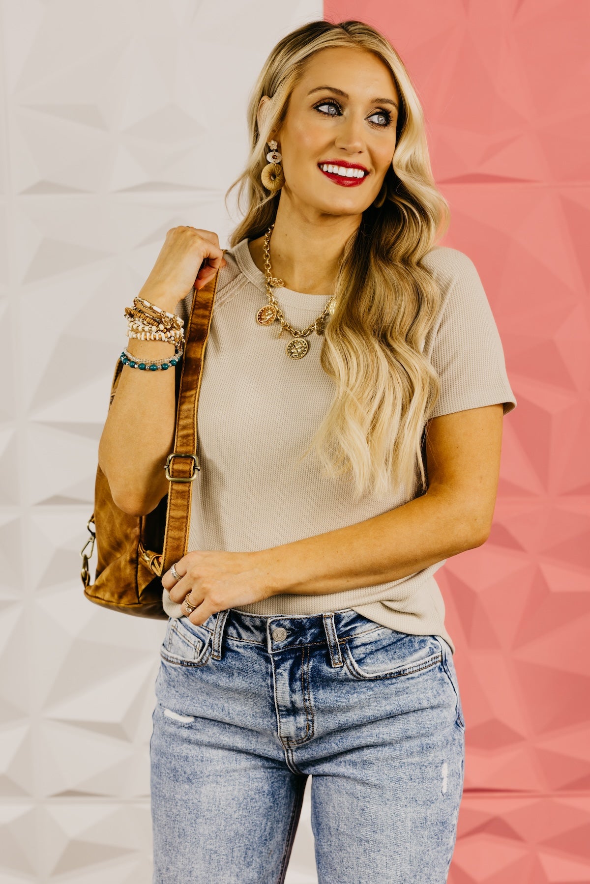 The Anastasia Waffle Texture Tee