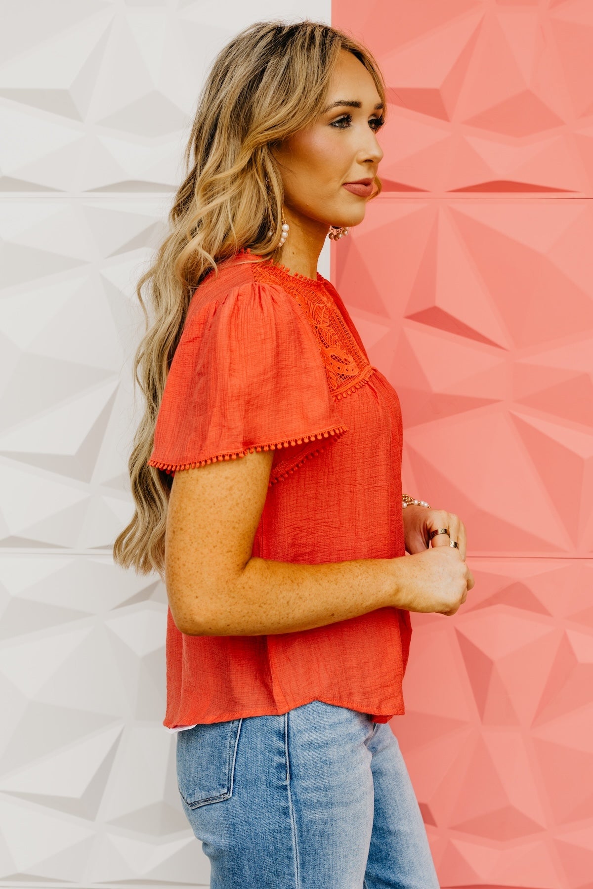 The Lawrence Lace Yoke Blouse
