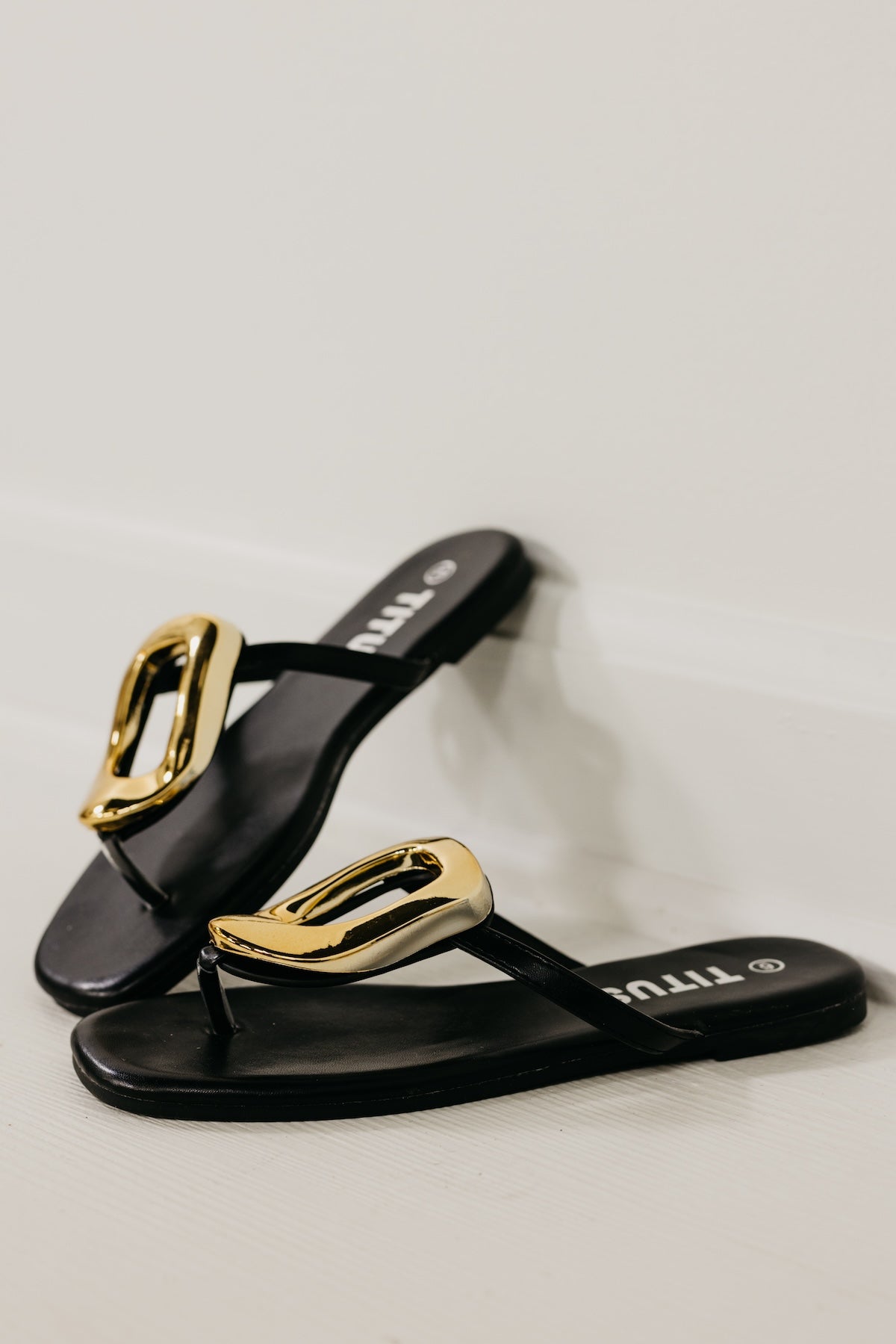 The Avery Square Toe Thong Sandal