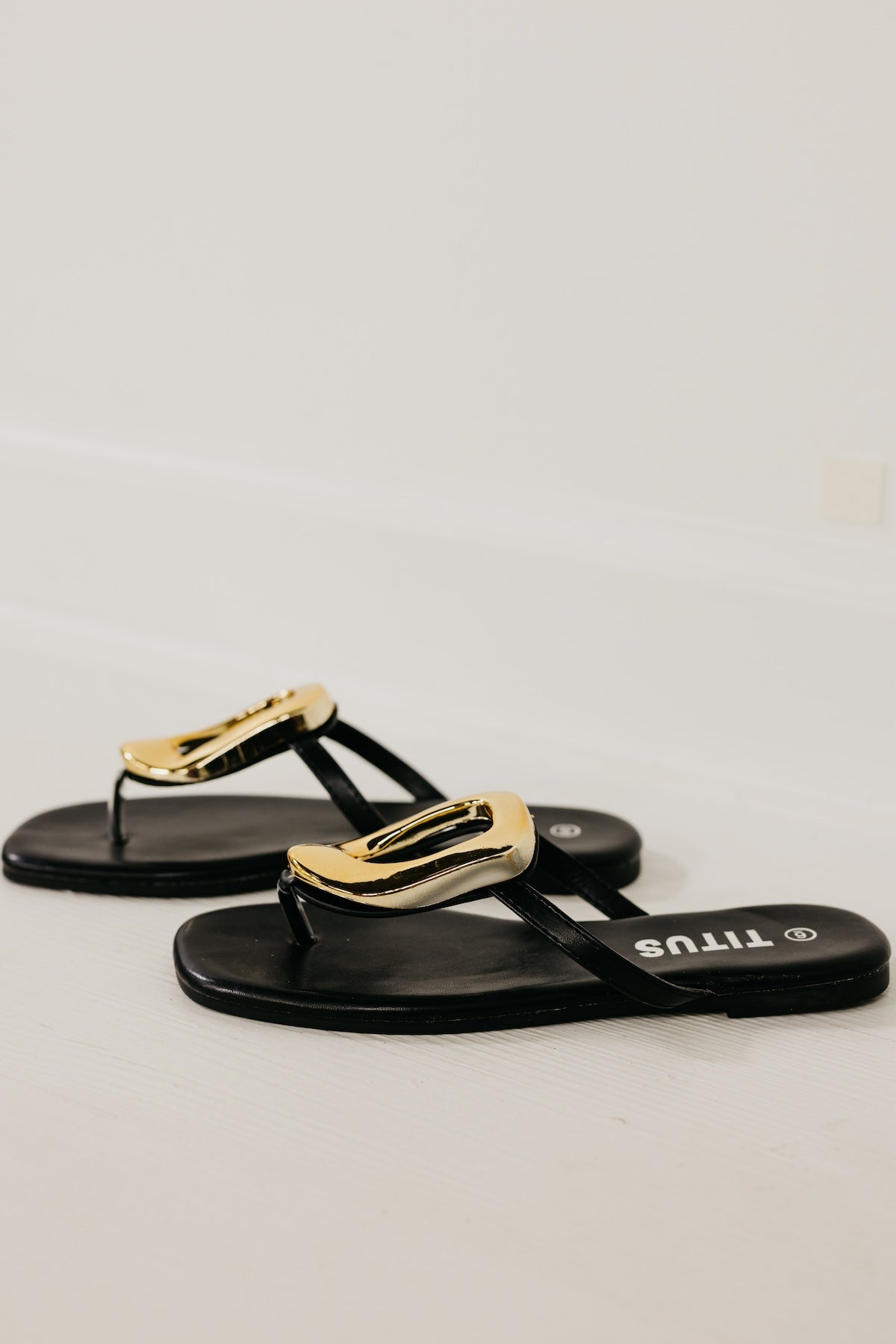 The Avery Square Toe Thong Sandal
