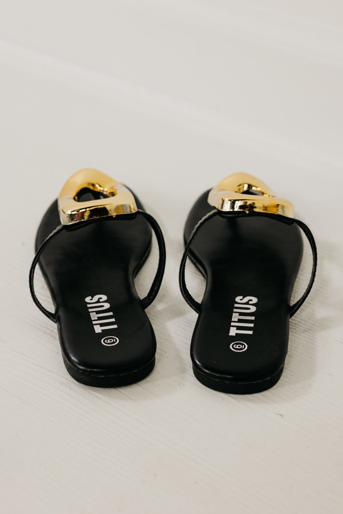 The Avery Square Toe Thong Sandal